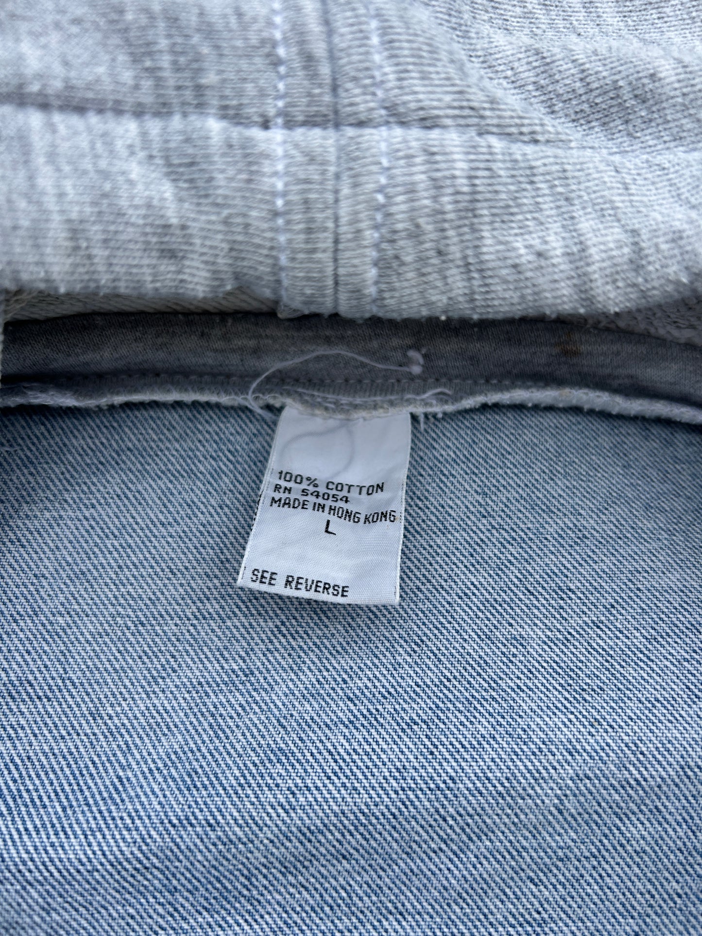 Vintage 80’s Faded Bugle Boy Hooded Denim Jacket (L)