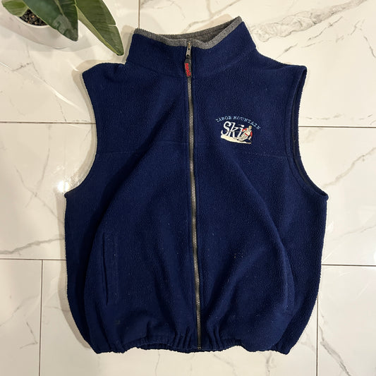 Vintage Tabor Mountain Ski Resort Fleece Vest (L)