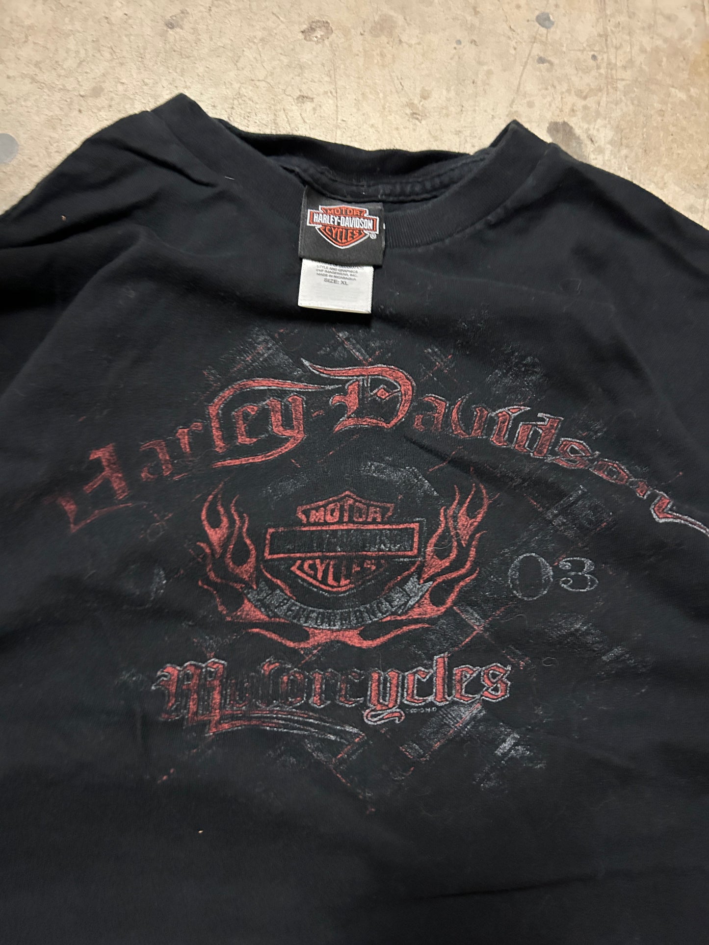 Red Flames Harley Davidson Tee (XL)