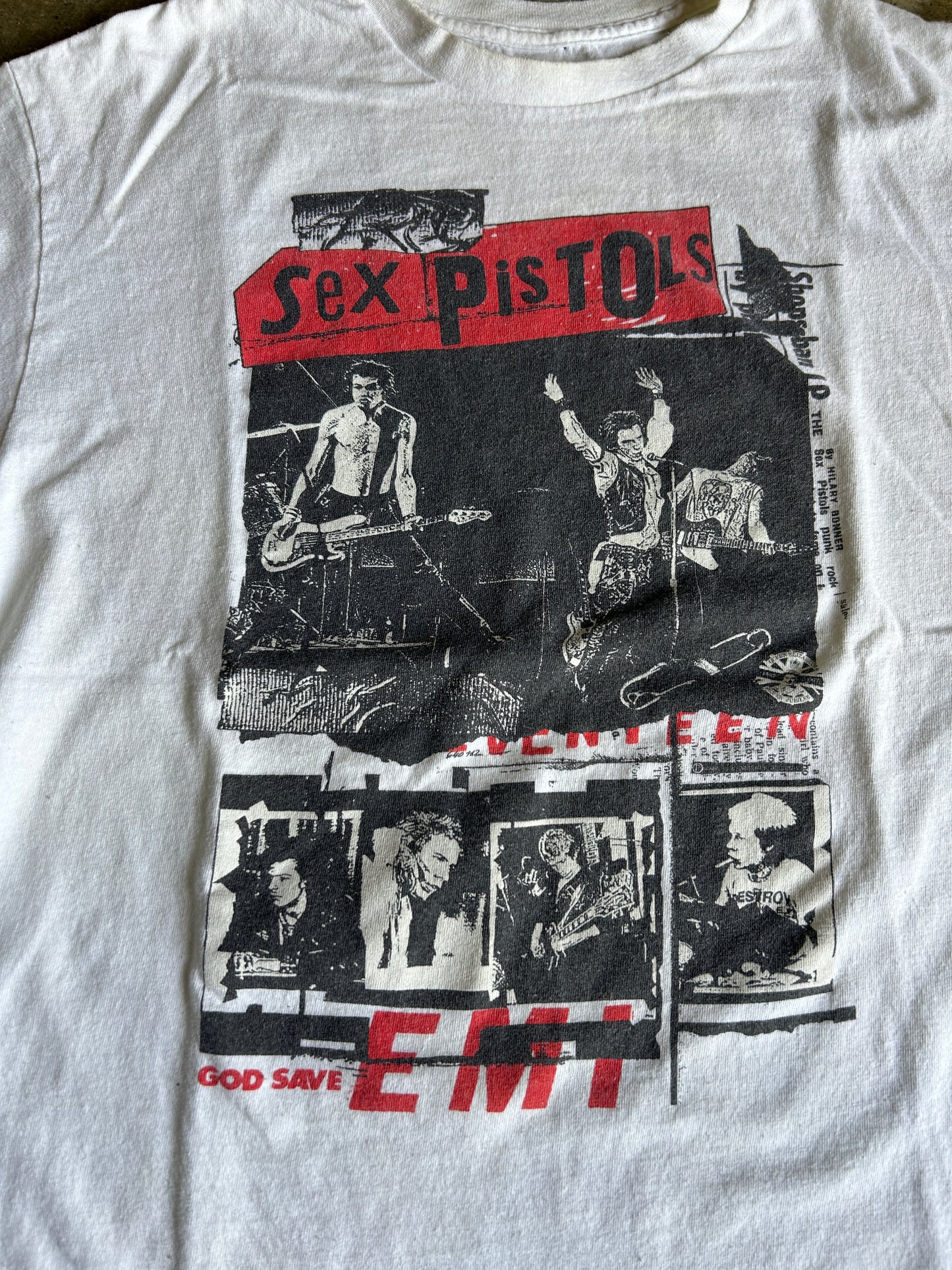 White Sex Pistols Band Tee (L)