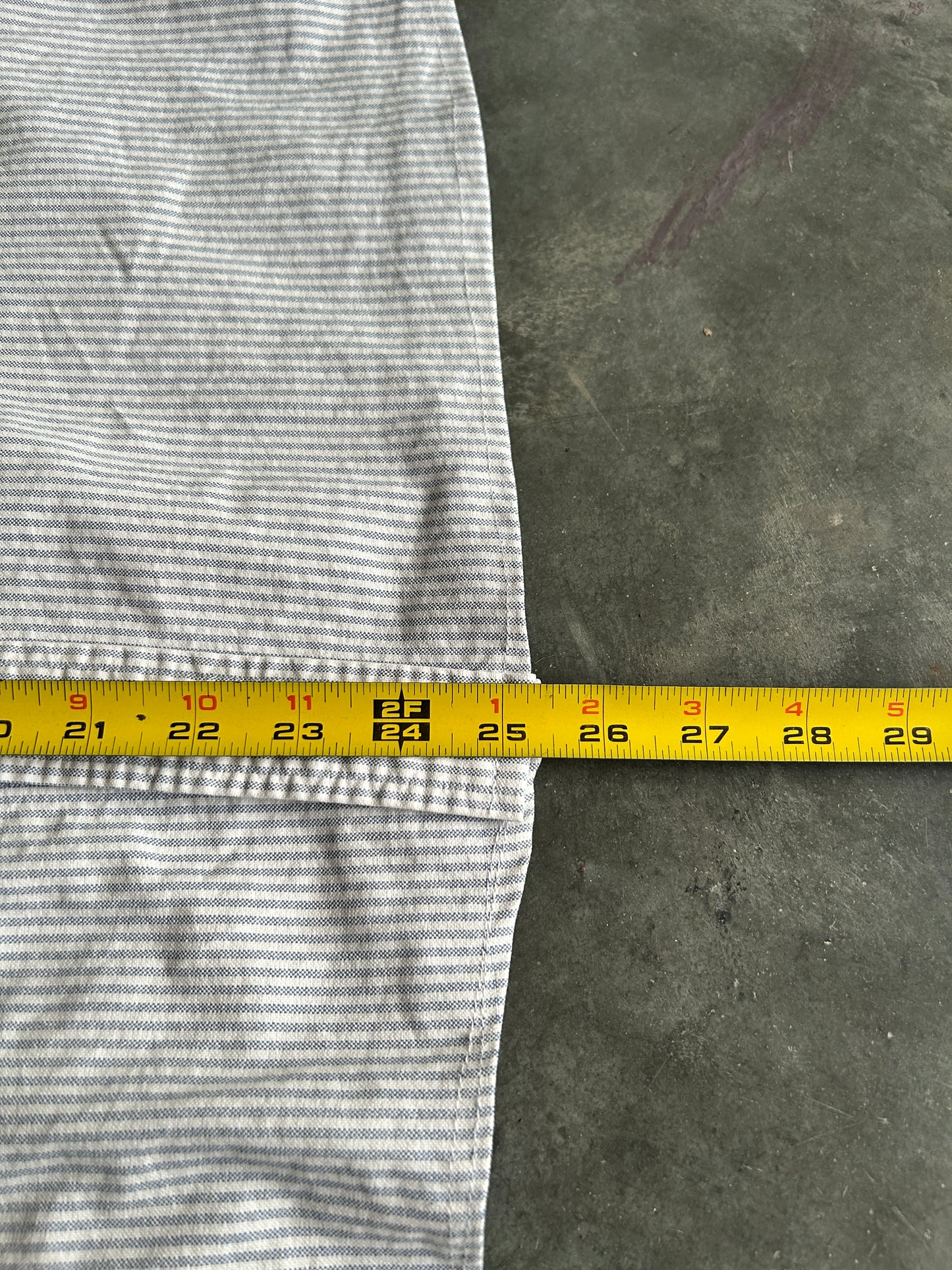 Vintage Cropped Polo Ralph Lauren Striped Button Up (L)