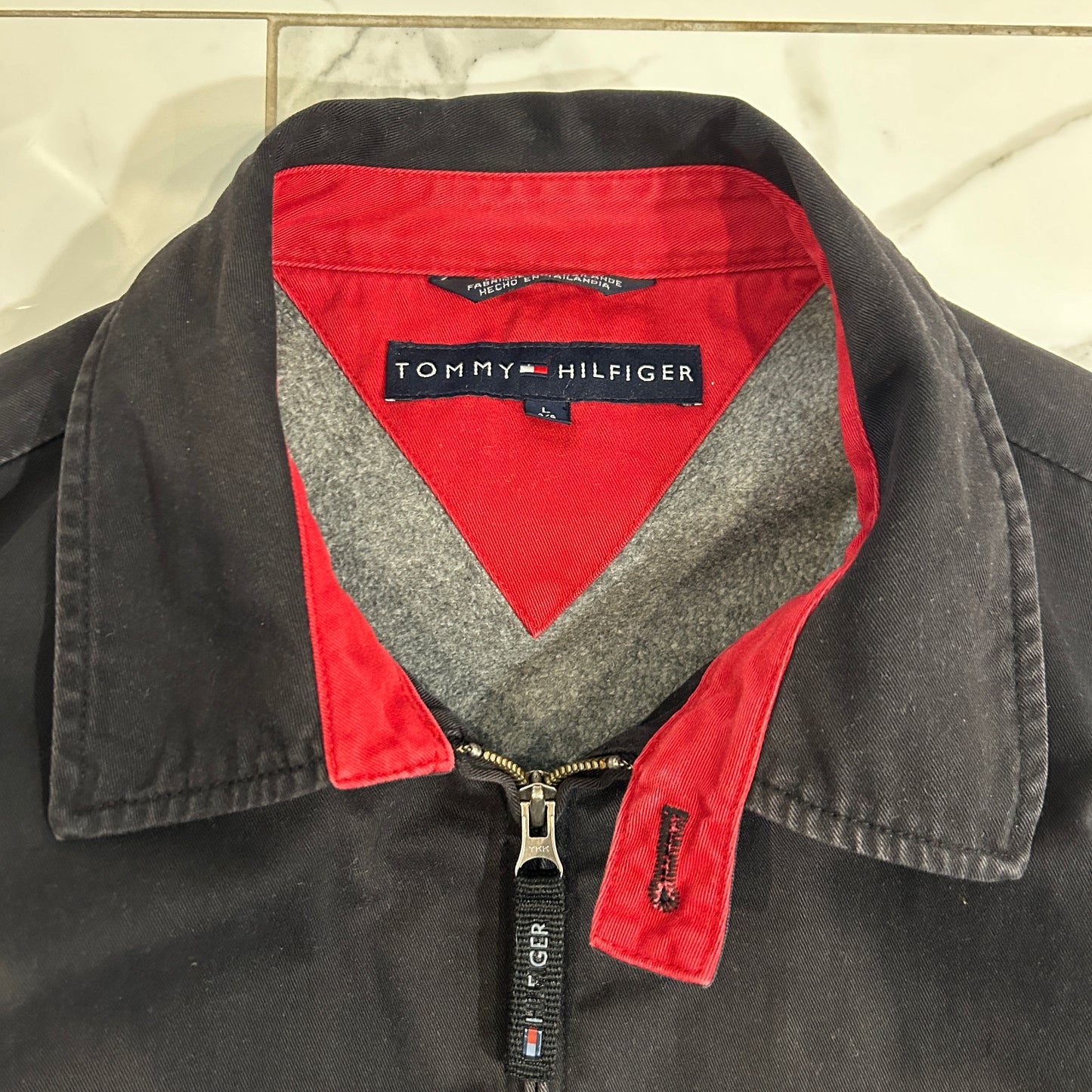 Vintage Tommy Hilfiger Bomber Style Collared Jacket (L)
