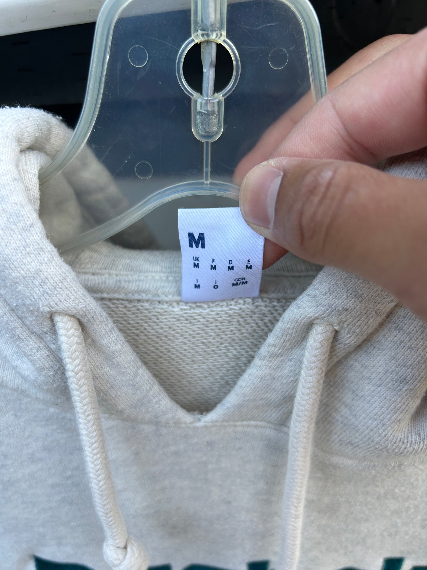 Grey Reebok Logo Hoodie (L)