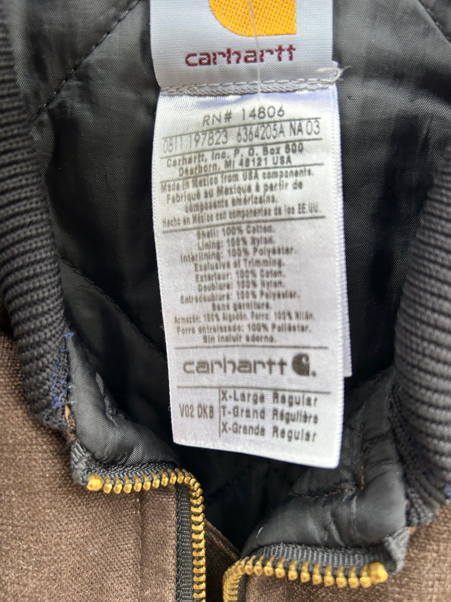 Brown Carhartt Canvas Vest (XL)