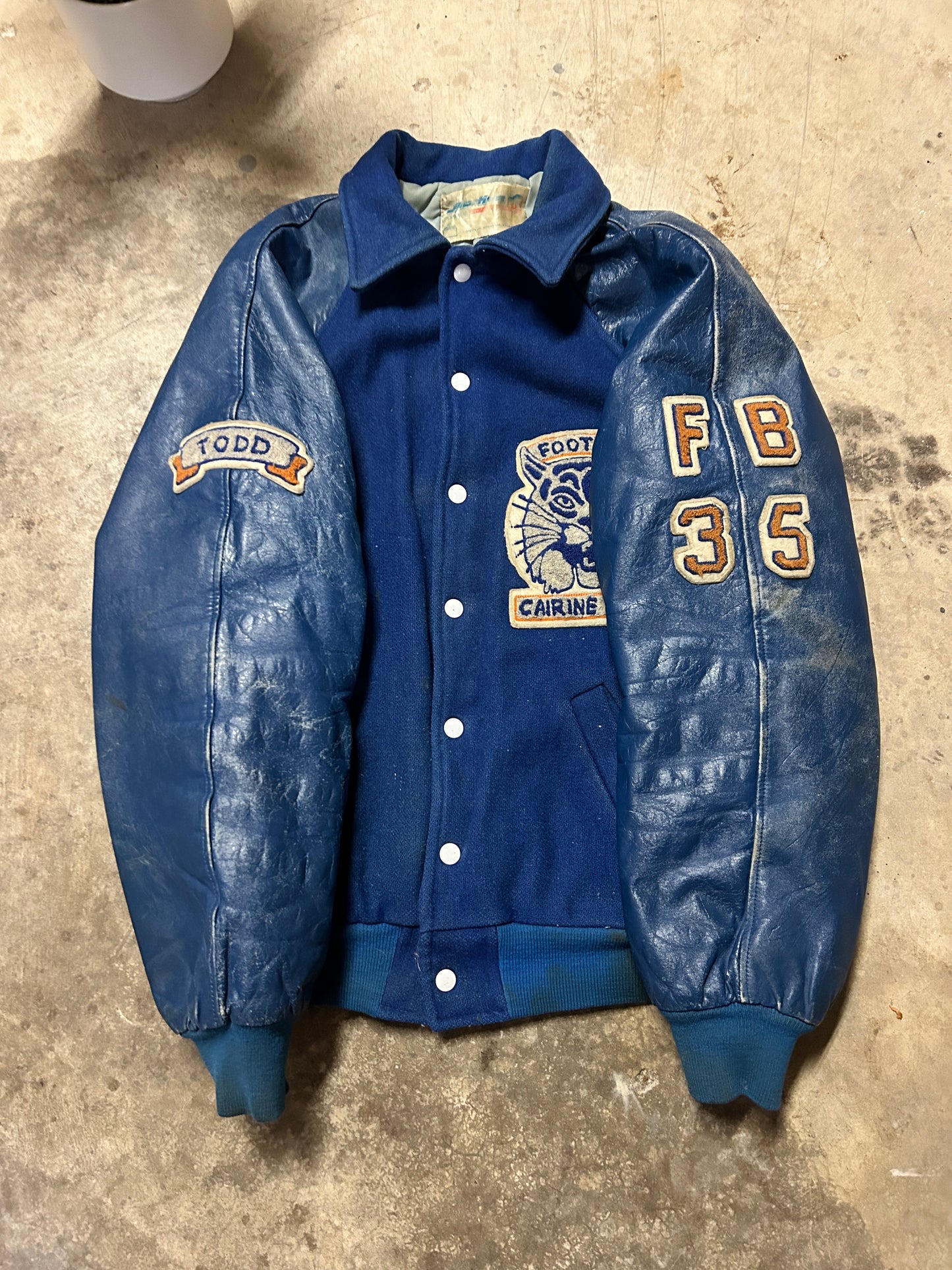 Vintage 80’s Wildcats Blue Varsity Jacket (M)