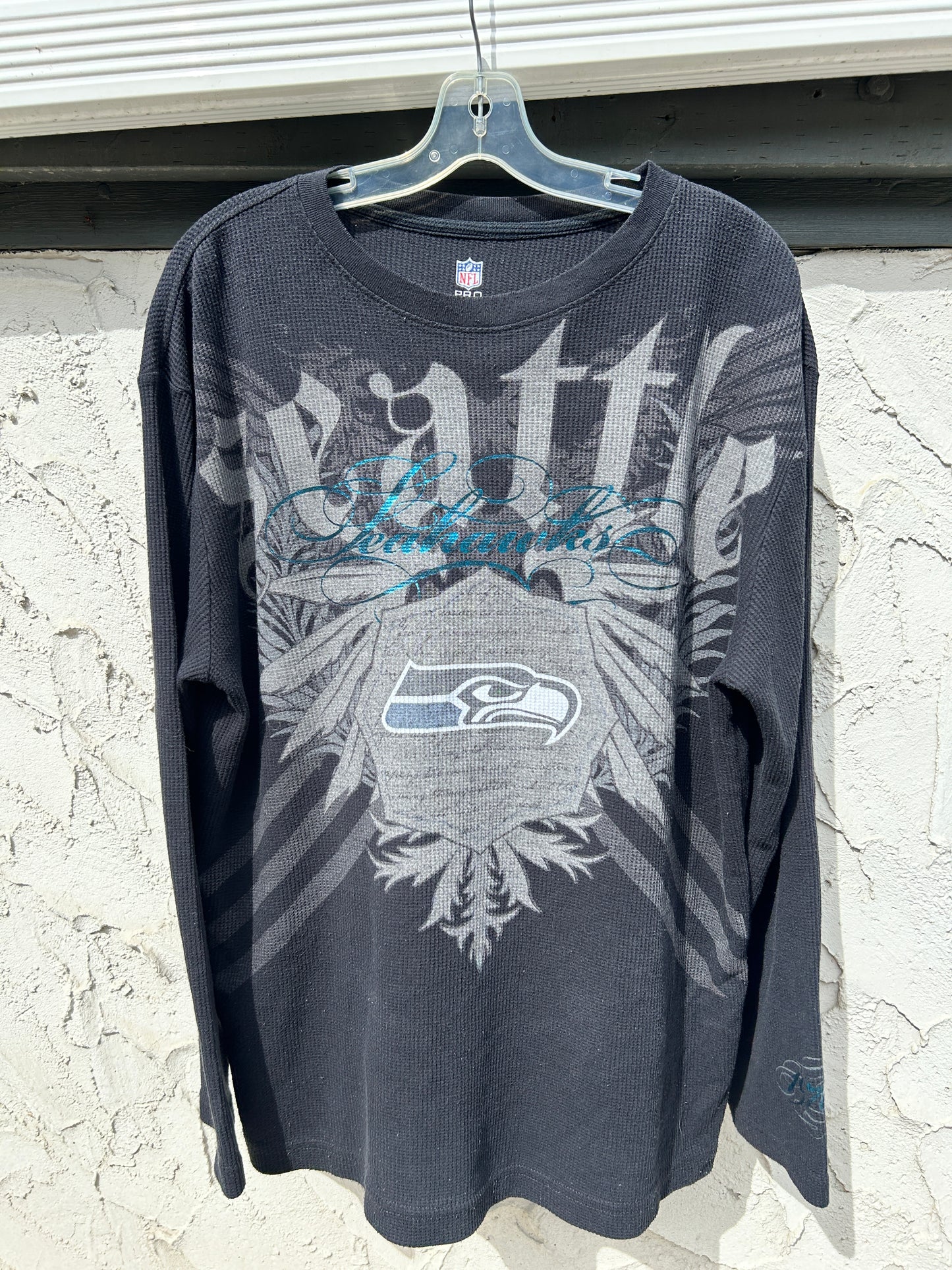 Y2K Seattle Seahawks Black Thermal (XL)