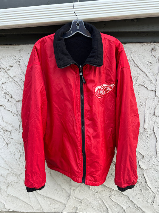 Vintage 90’s Detroit Redwings Reversible Fleece Jacket (L)
