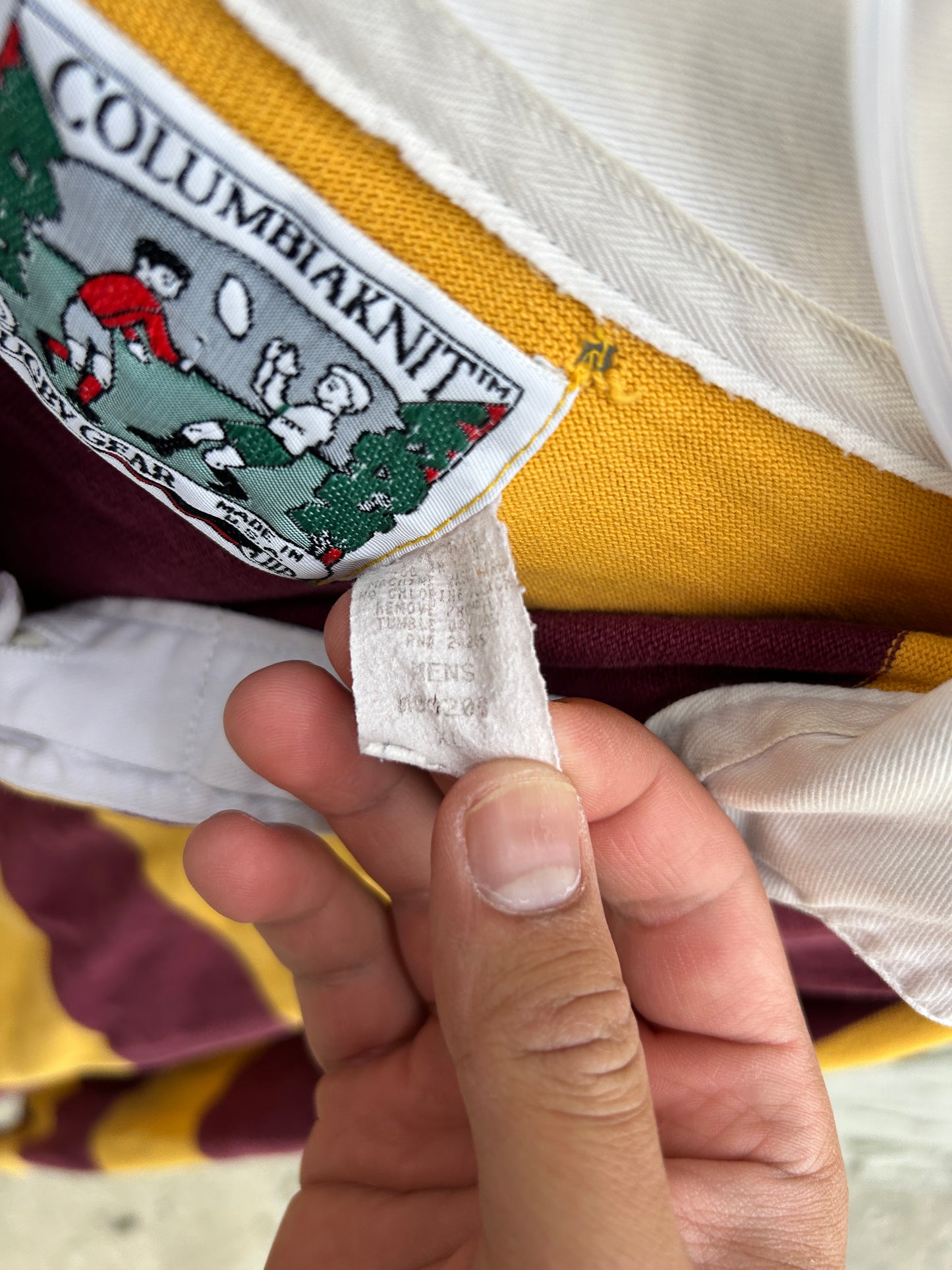Vintage Columbia Knit Striped Rugby Jersey (XL)