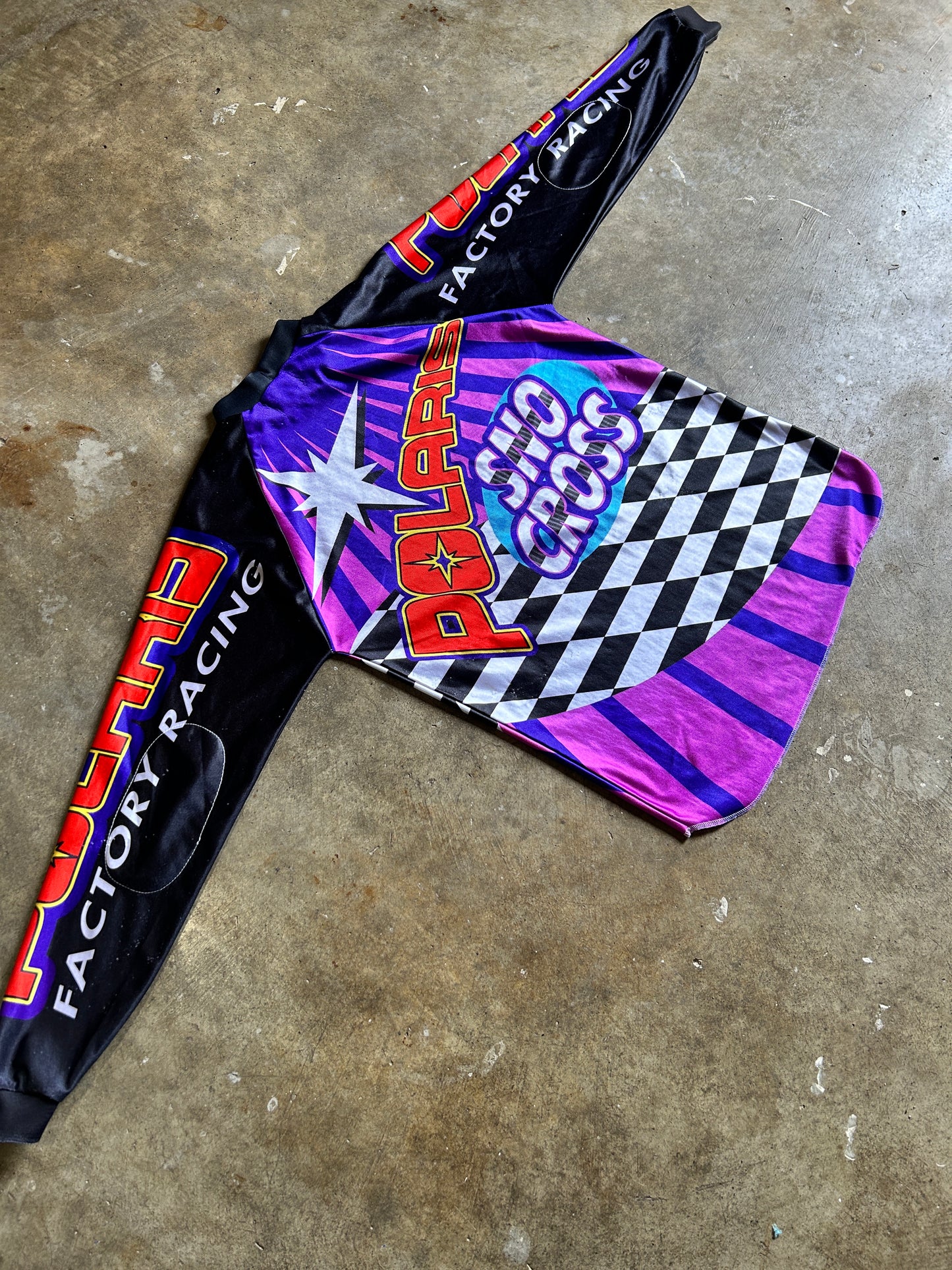 Vintage 90’S Polaris Racing AOP LS Jersey (L)