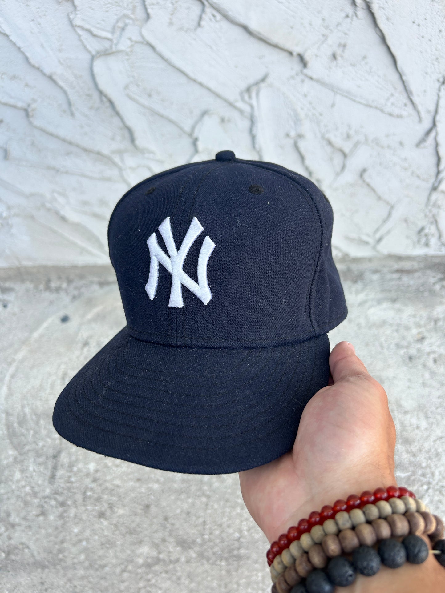 Navy Yankees Fitted Hat (7 5/8)