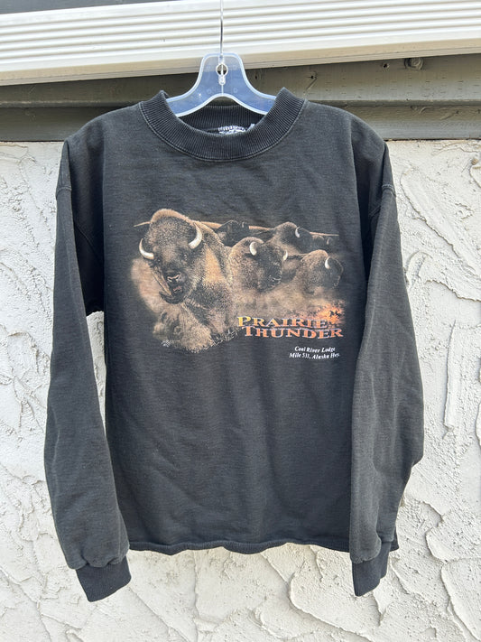 Vintage Prairie Thunder Buffalo Crewneck (L)