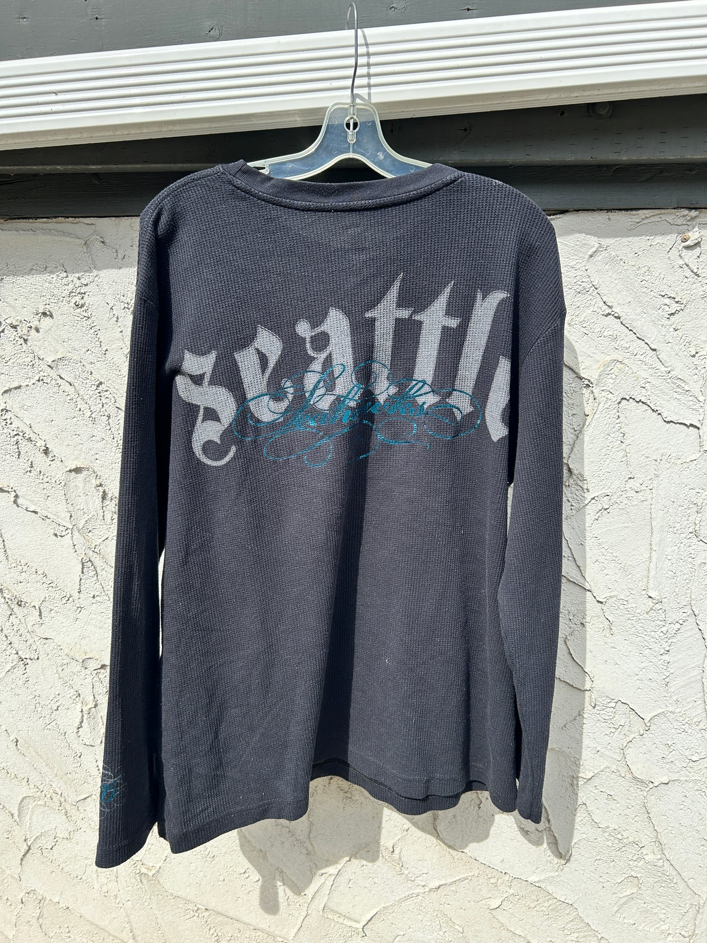 Y2K Seattle Seahawks Black Thermal (XL)