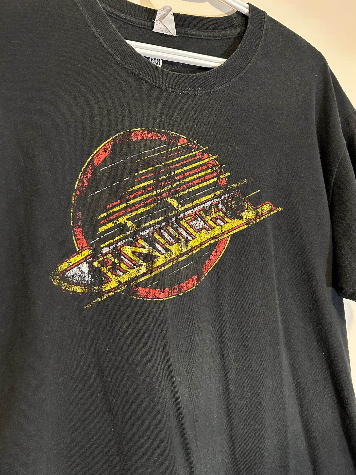 Faded Canucks Skate Logo Tee (L)