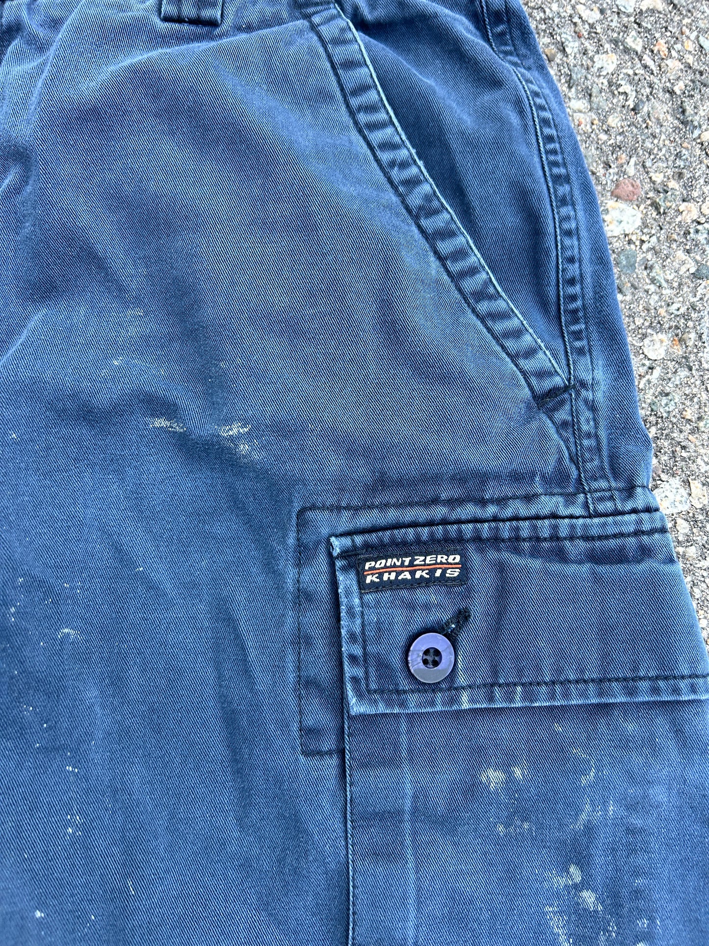 Point Zero Blue Faded Cargo Shorts (32W)