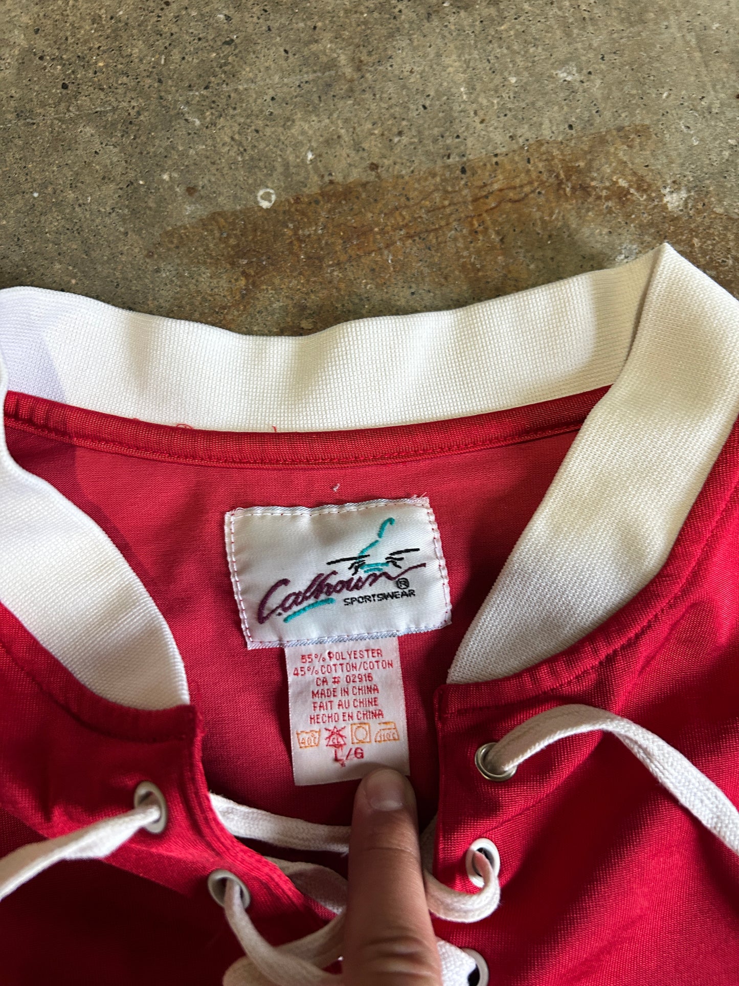 Vintage Canada Chenille Print Hockey Jersey (L)