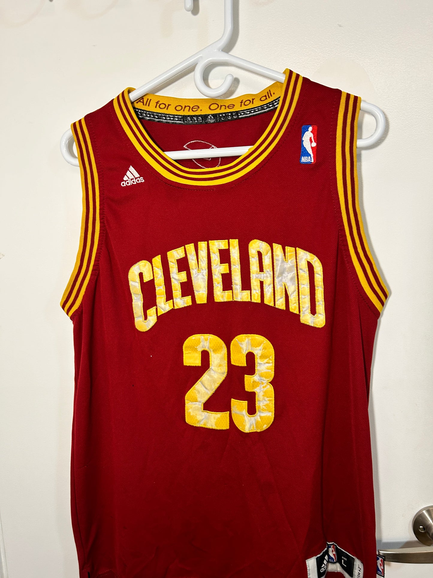 Adidas Lebron Red Cavs Jersey (L)