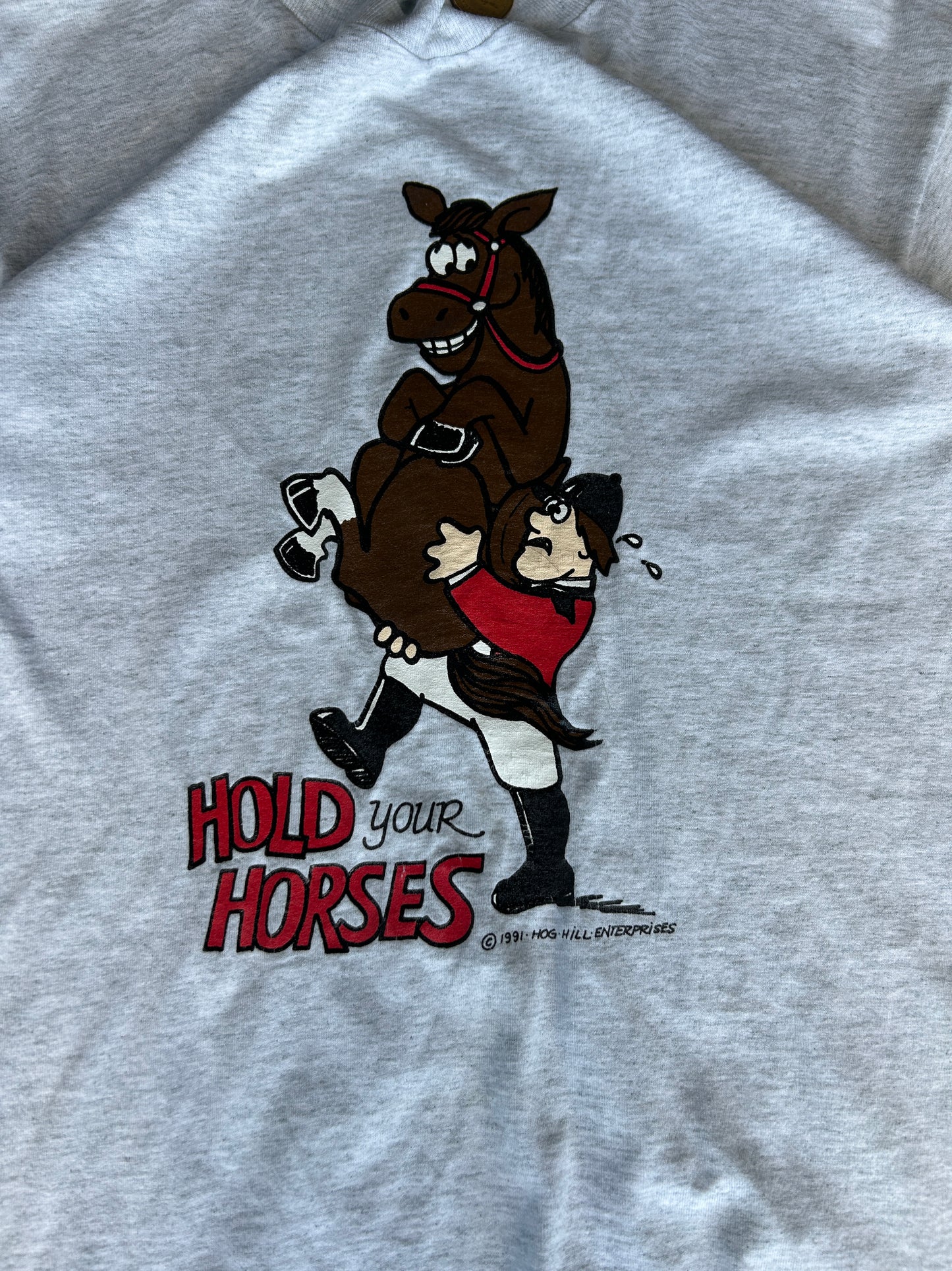 Vintage 1991 Hold Your Horses Tee (L)