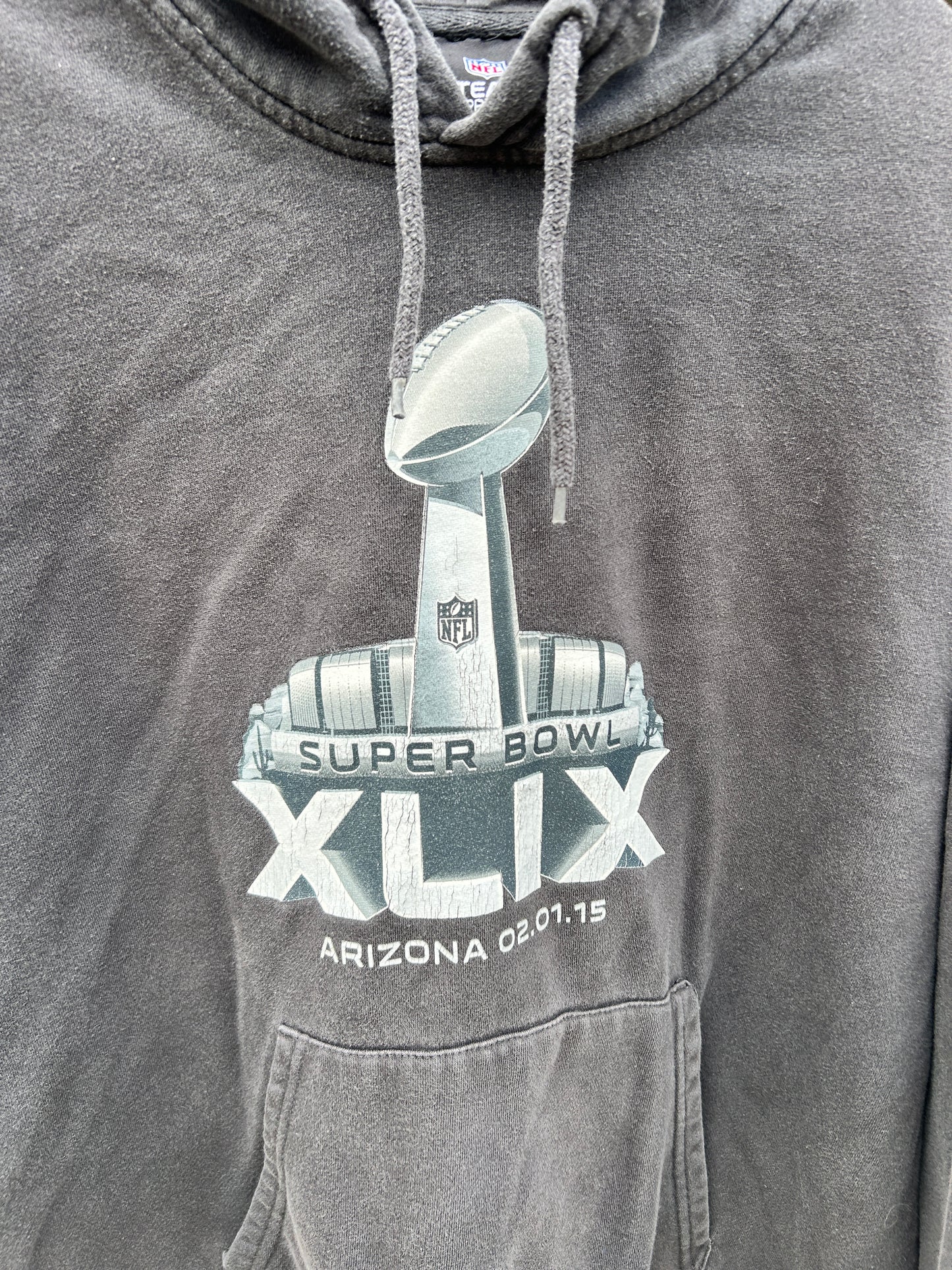 Faded Black Super Bowl 2015 Hoodie (XL)