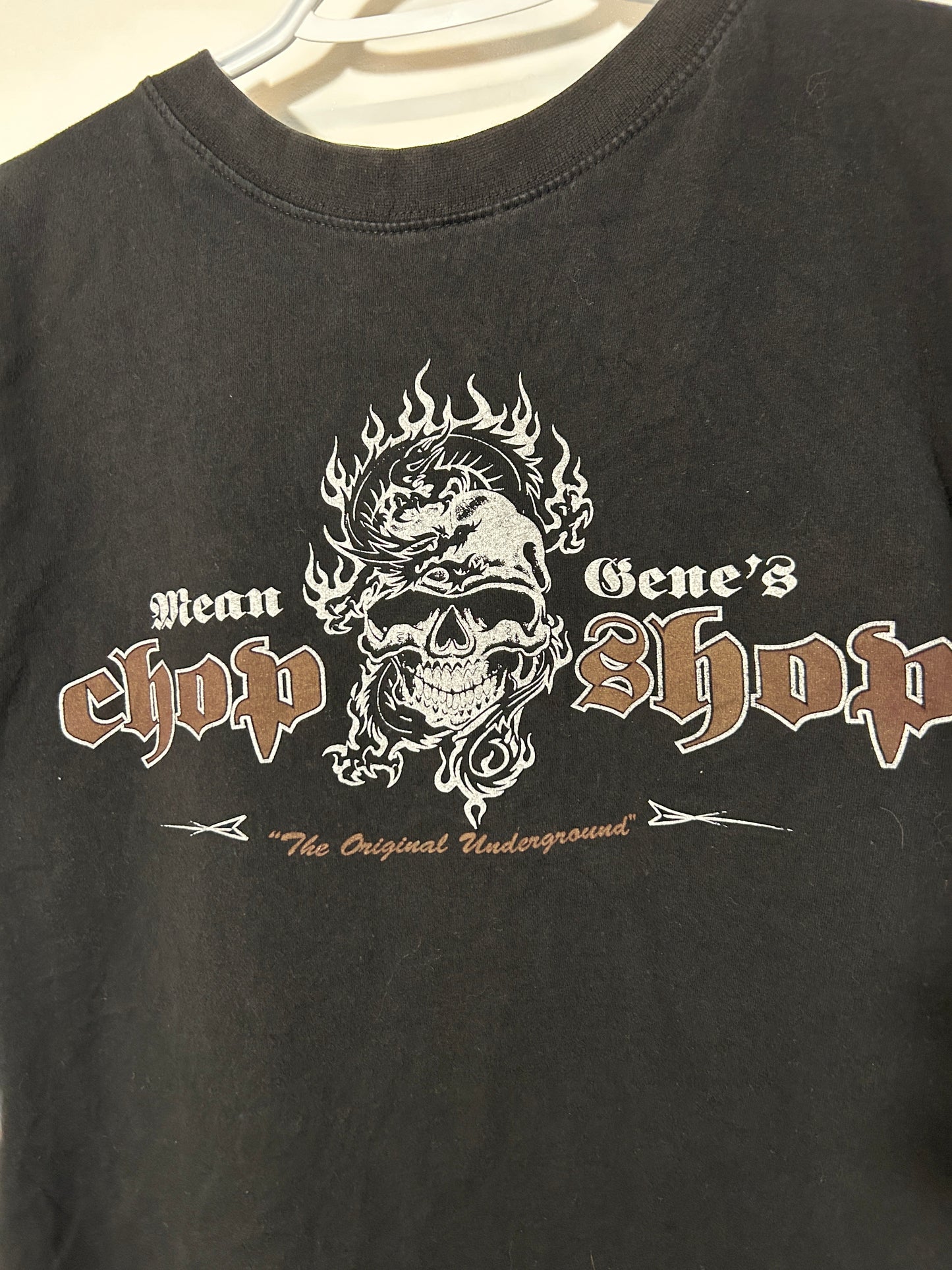 Vintage Surf Guru “Mean Gene’s Chop Shop” Tee (wmns L)