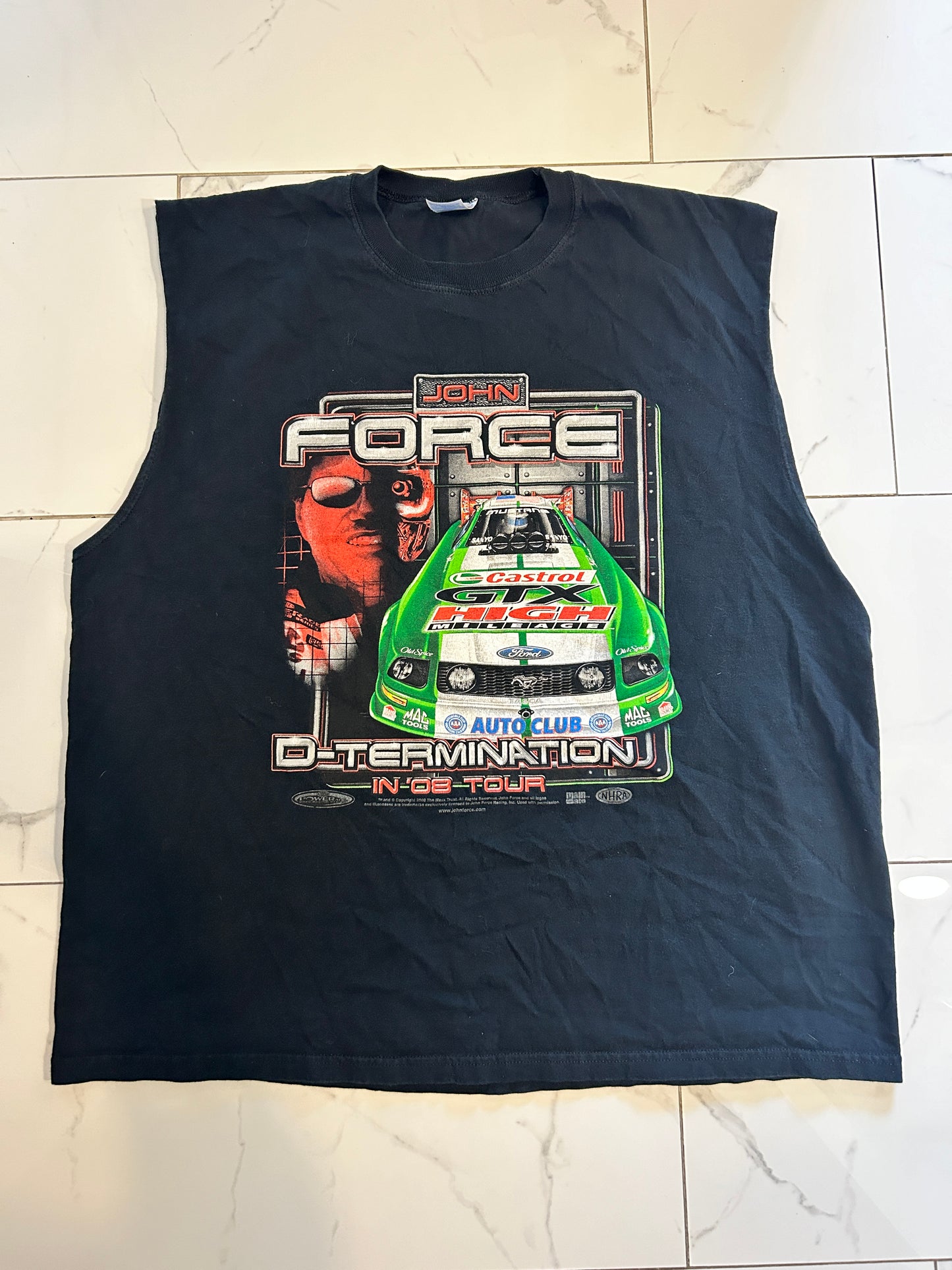 Vintage Green NASCAR Cutoff Tee (2XL)