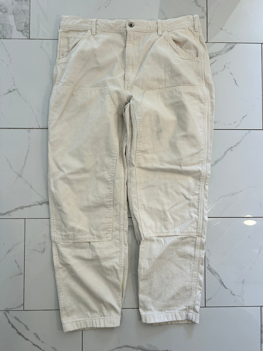 Uniqlo White Double Knee Carpenter Pants (36x30)