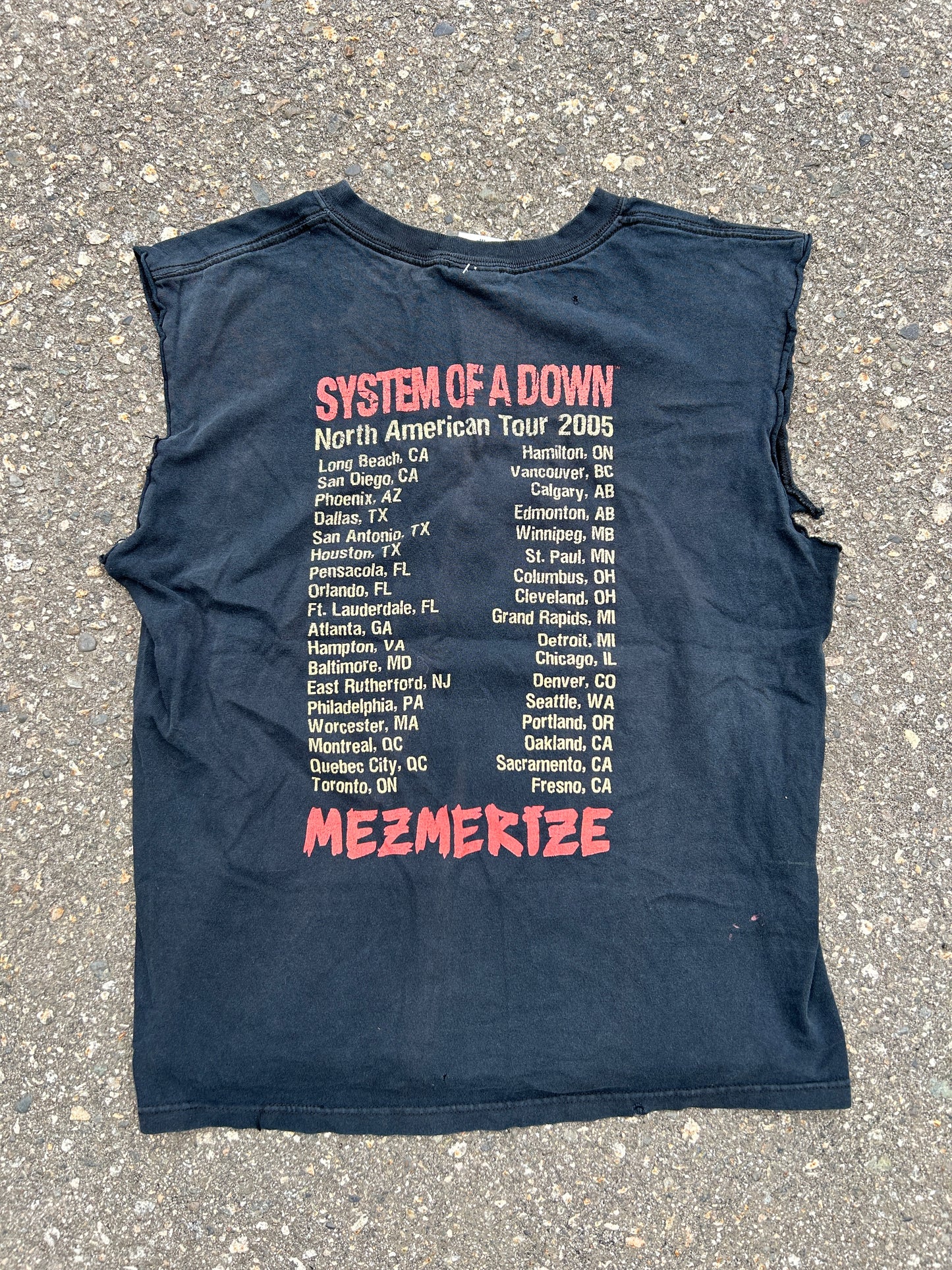 2005 System of a Down Cutoff Tee (M)