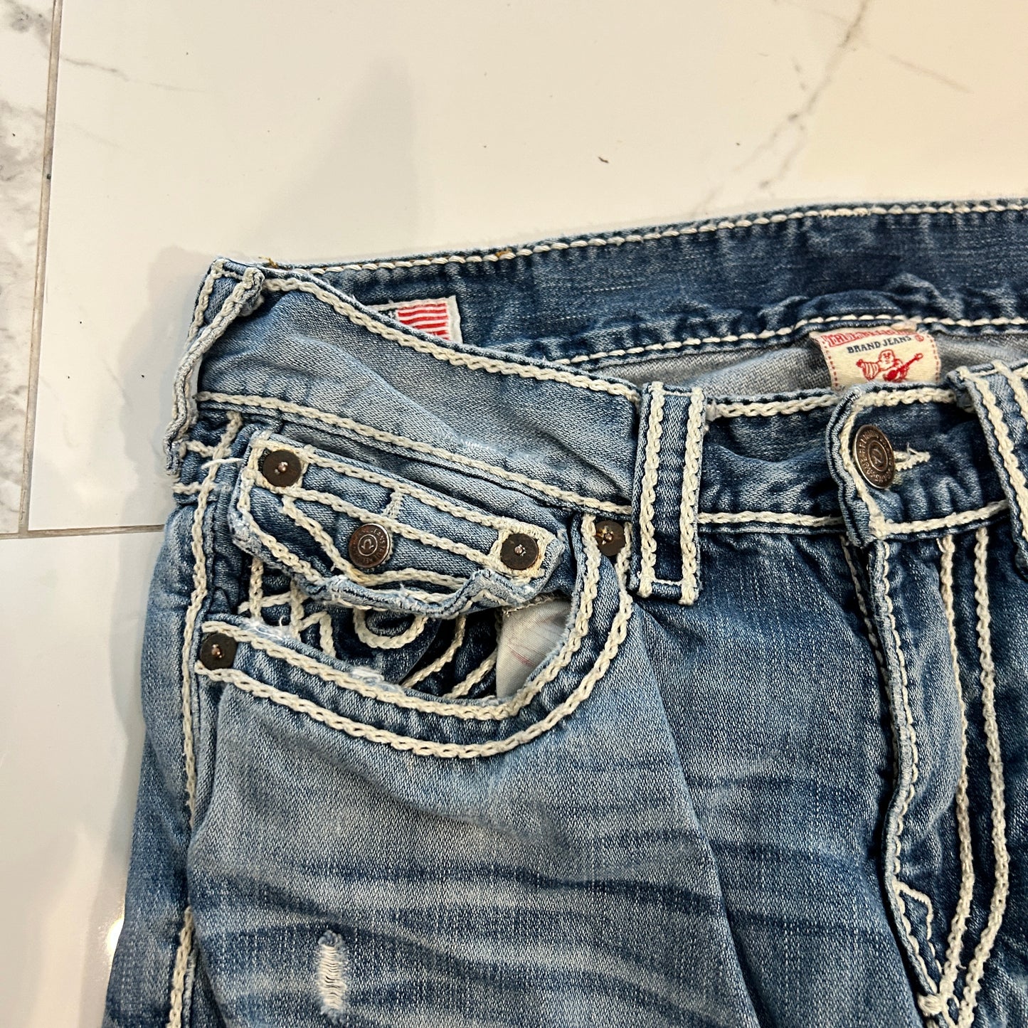 Vintage Chunky Stitch True Religion Jeans (32x30)