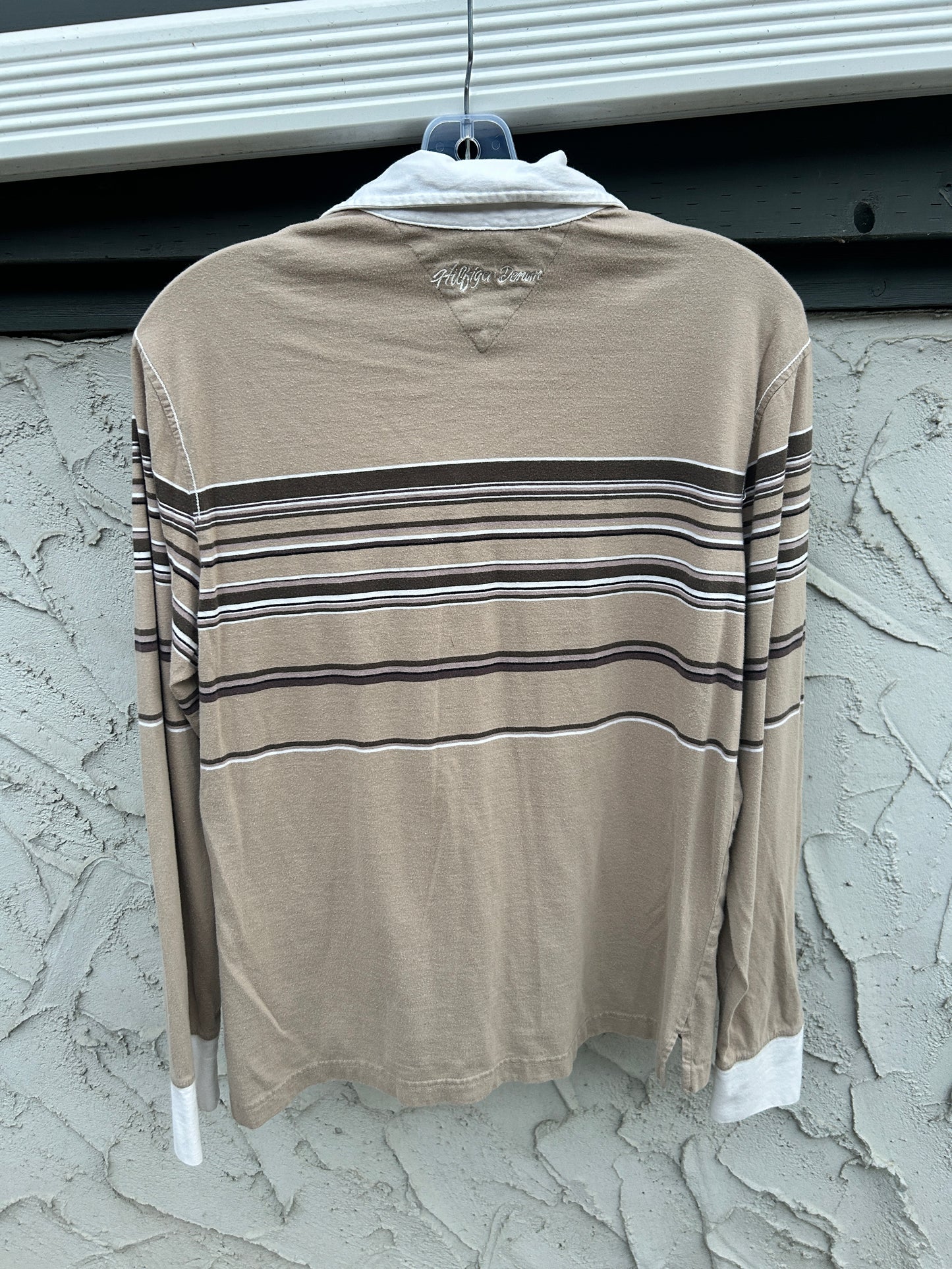 Beige Tommy Hilfiger Polo Shirt (M)