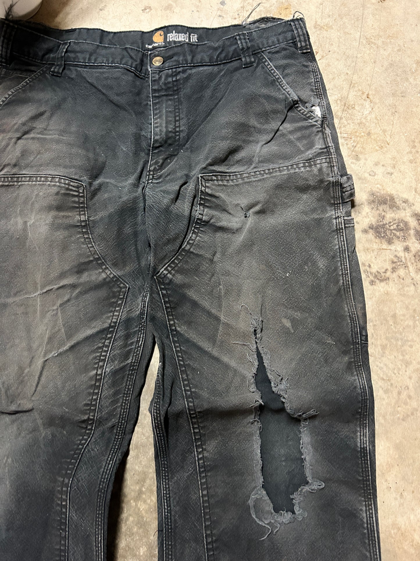 Faded Carhartt Double Knee Pants (38x34)