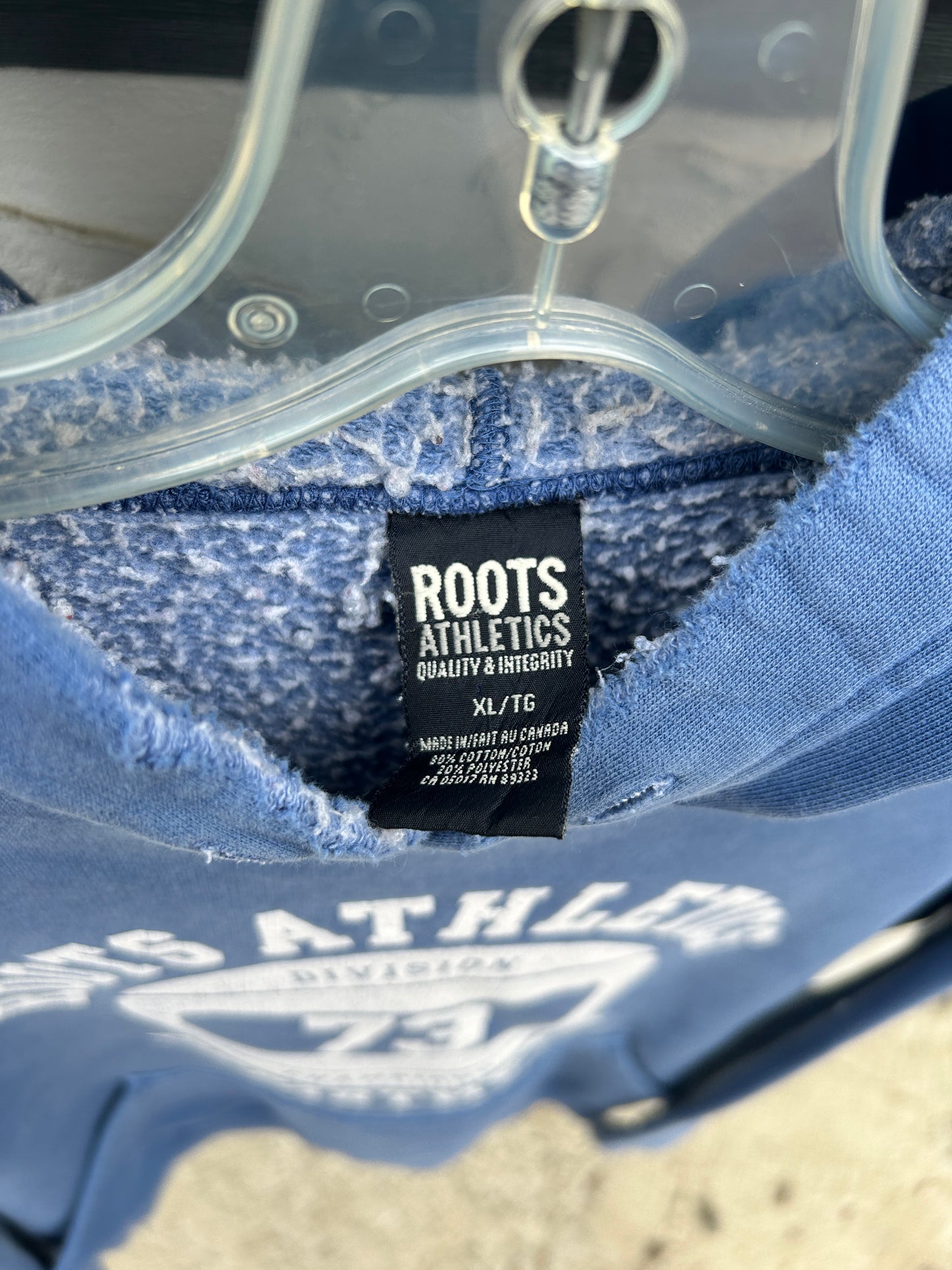 Vintage Light Blue Roots Athletic Hoodie (XL)