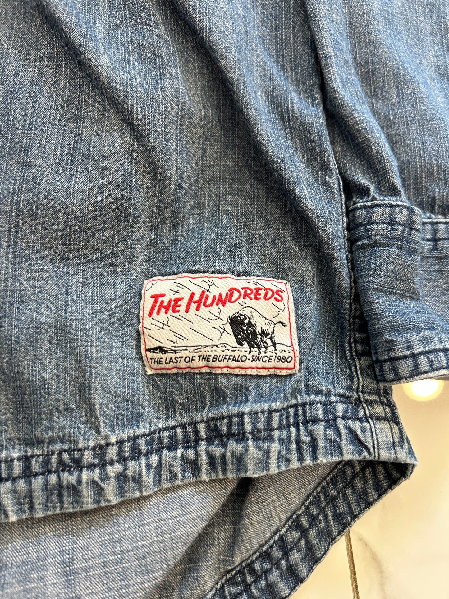 Y2K The Hundreds Snap Button Denim Shirt (XL)