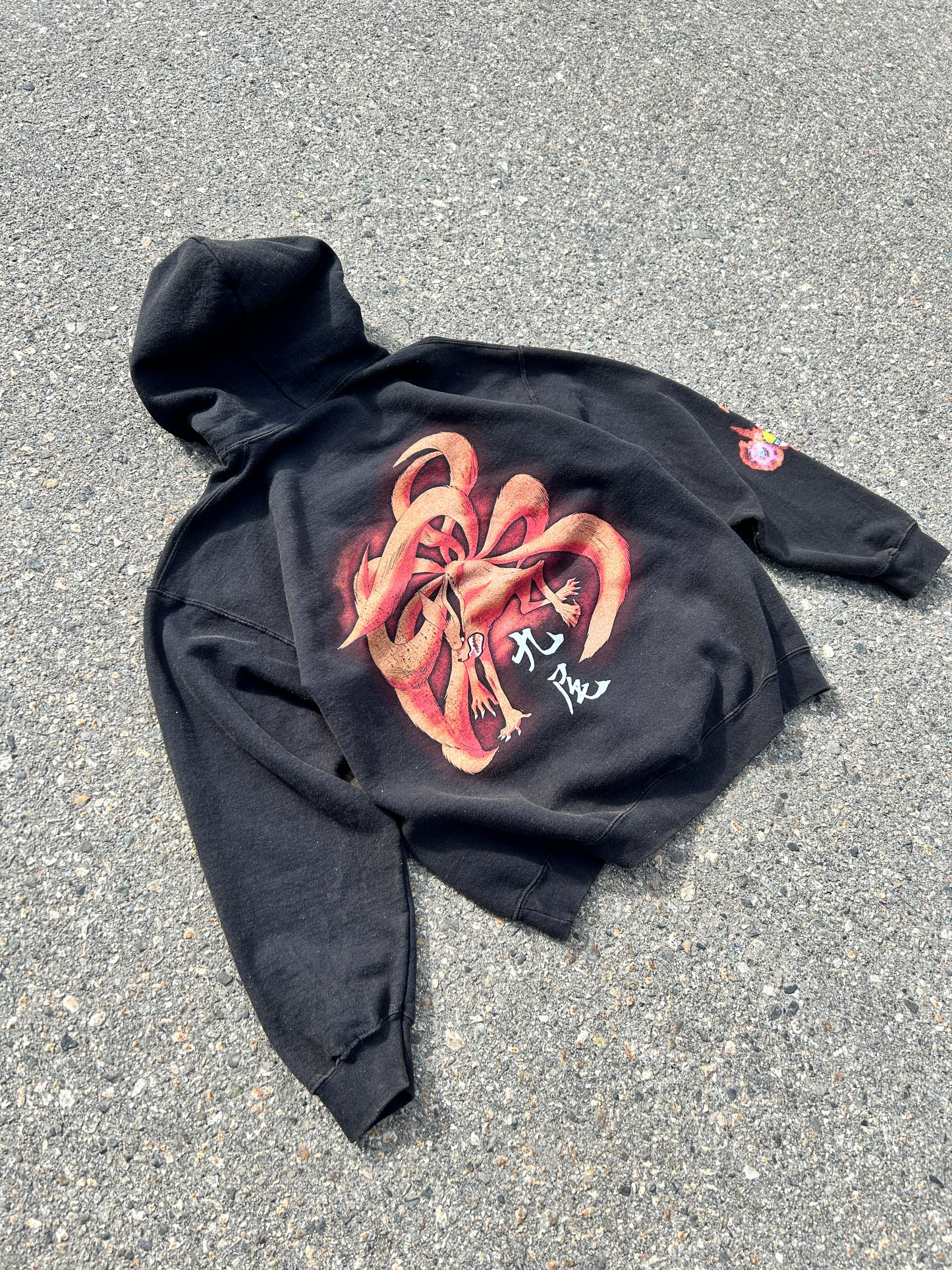 Vintage 2002 Naruto Nine-Tailed Fox Curse Hoodie (M)