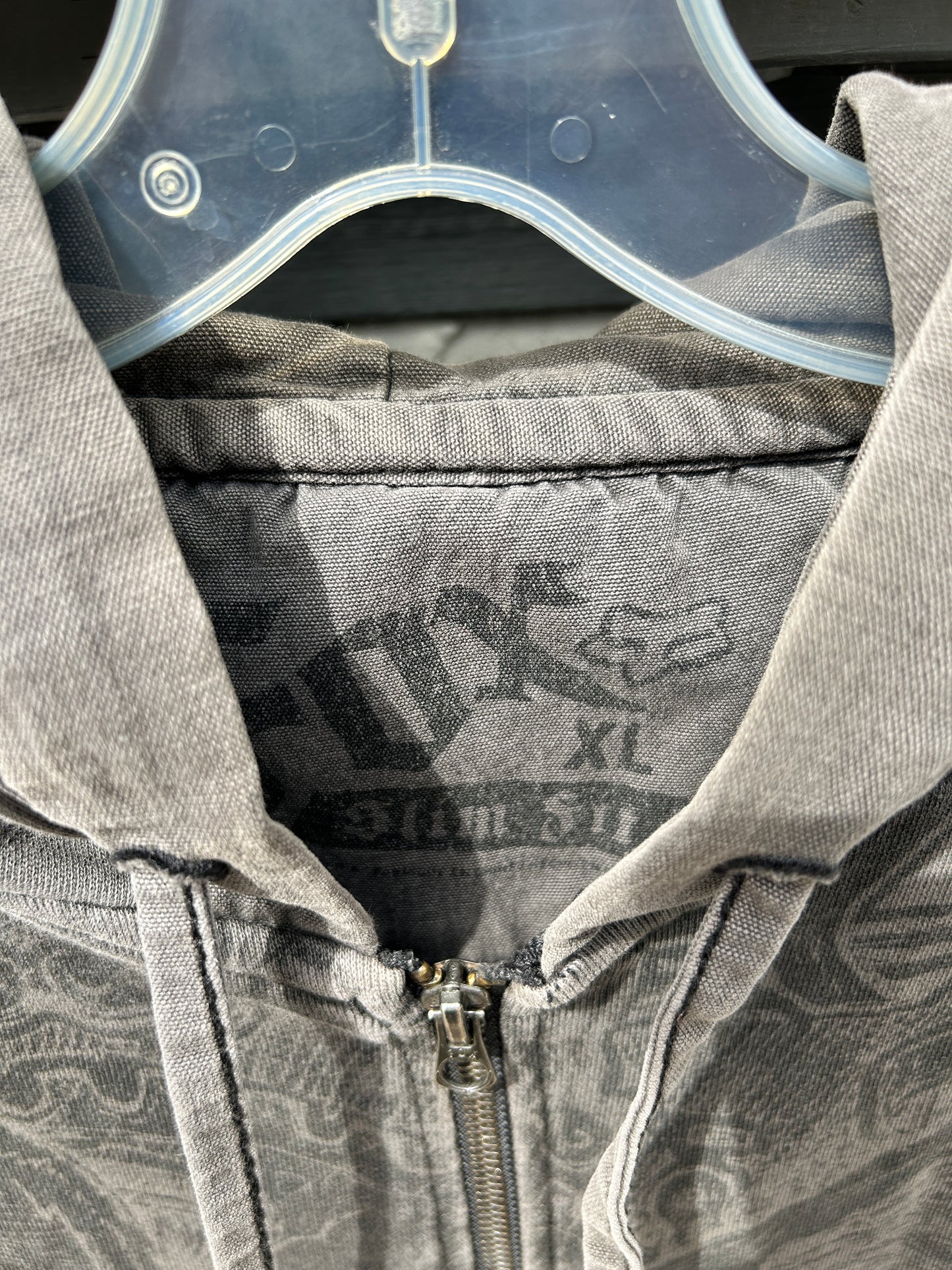 Y2K Faded Fox Racing Zip Hoodie (XL)