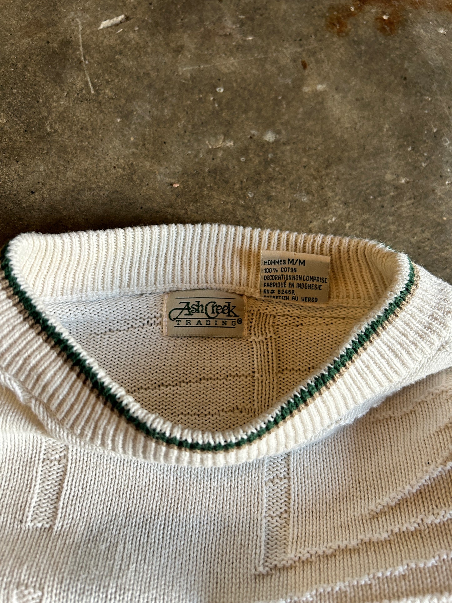 Vintage Ash Creek Textured Deer Knit (M)