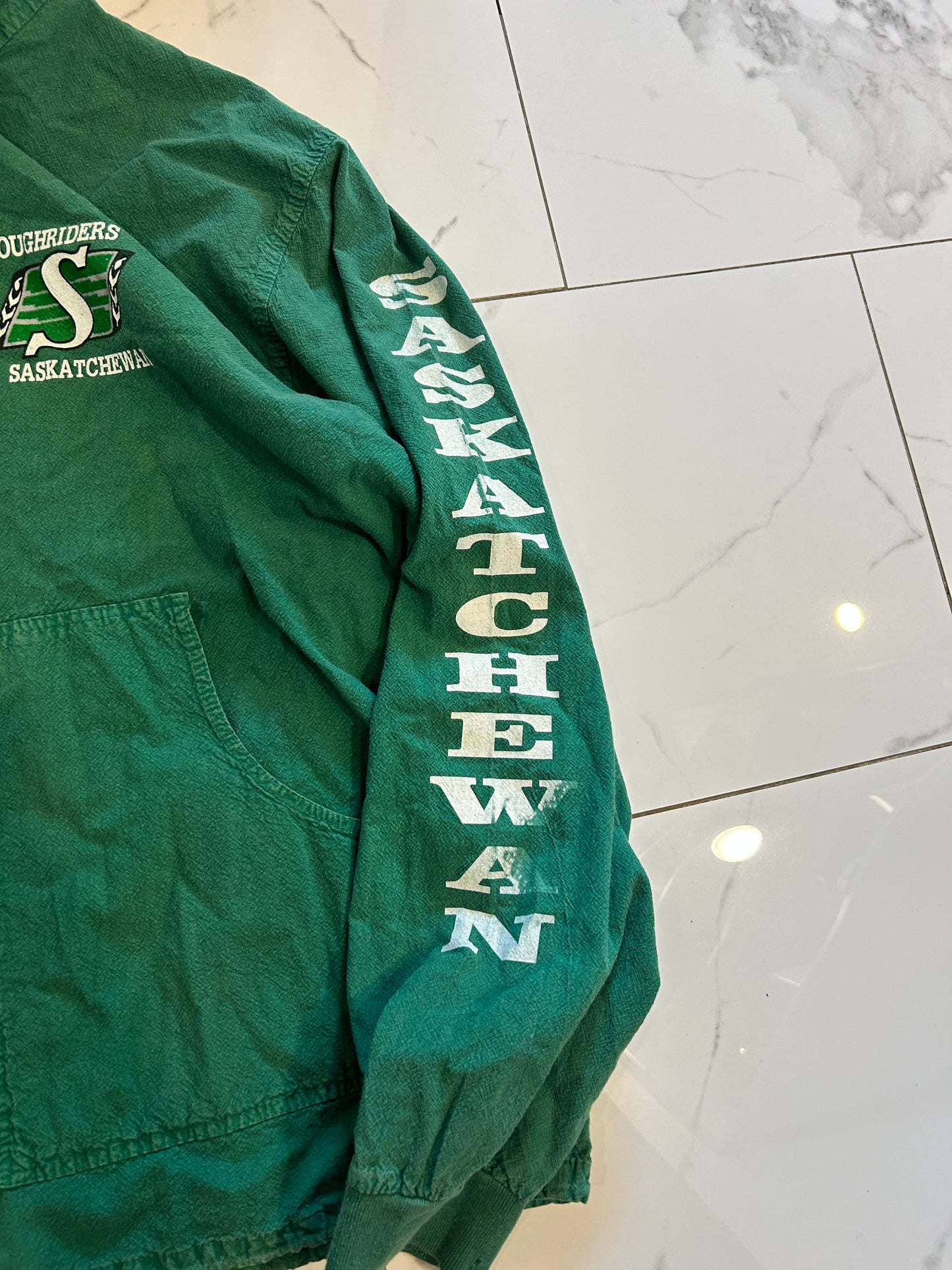Vintage Saskatchewan Roughriders Canvas Zip Hoodie (L)