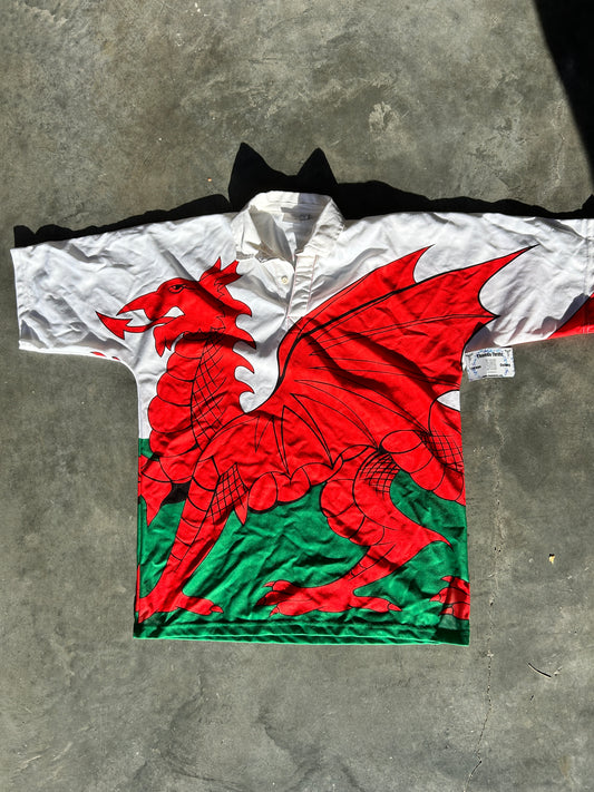 Vintage 90’s Wales All Over Print Jersey (XL)