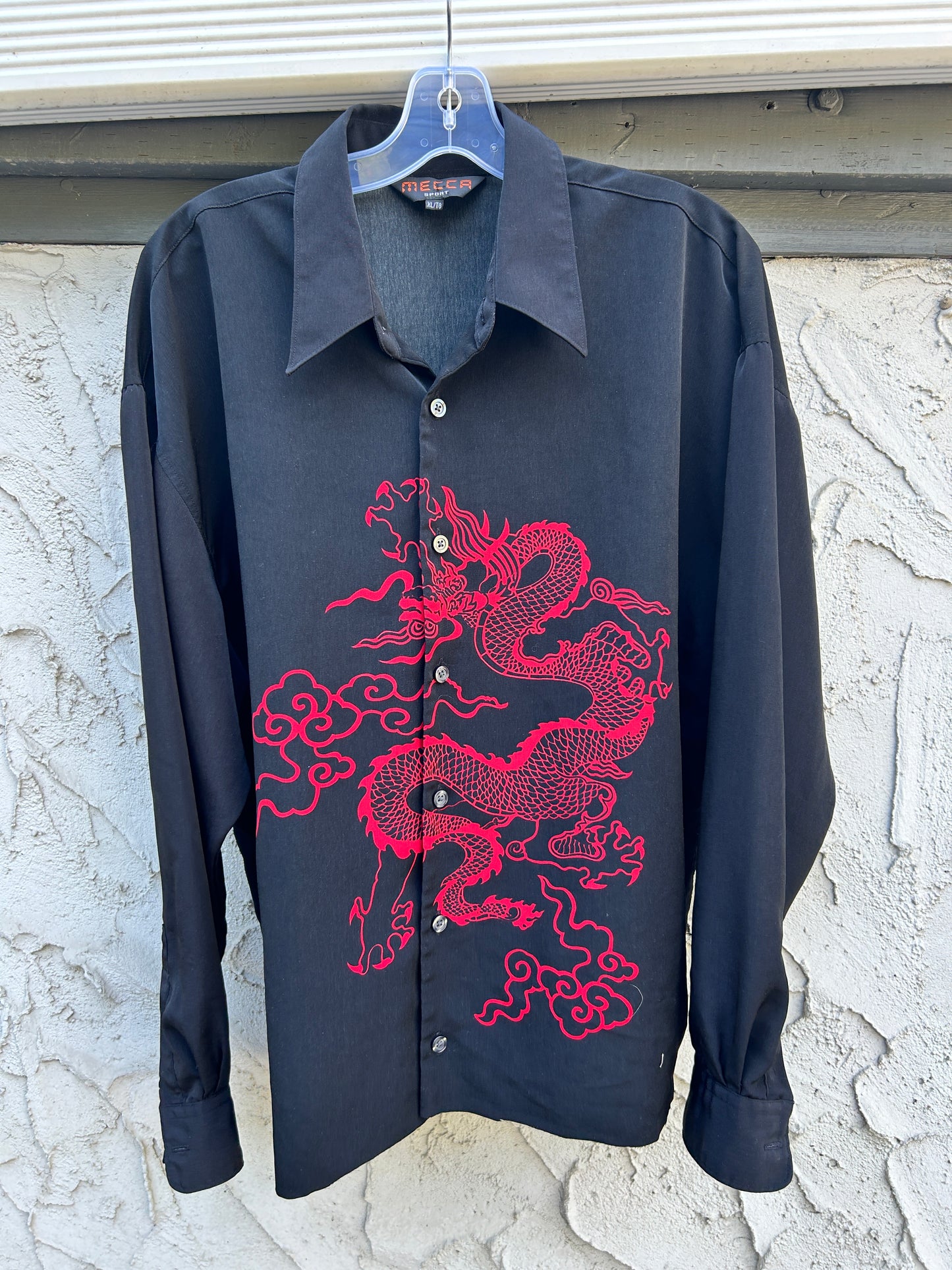 Mecca Sport Cropped Dragon Button Up (XL)