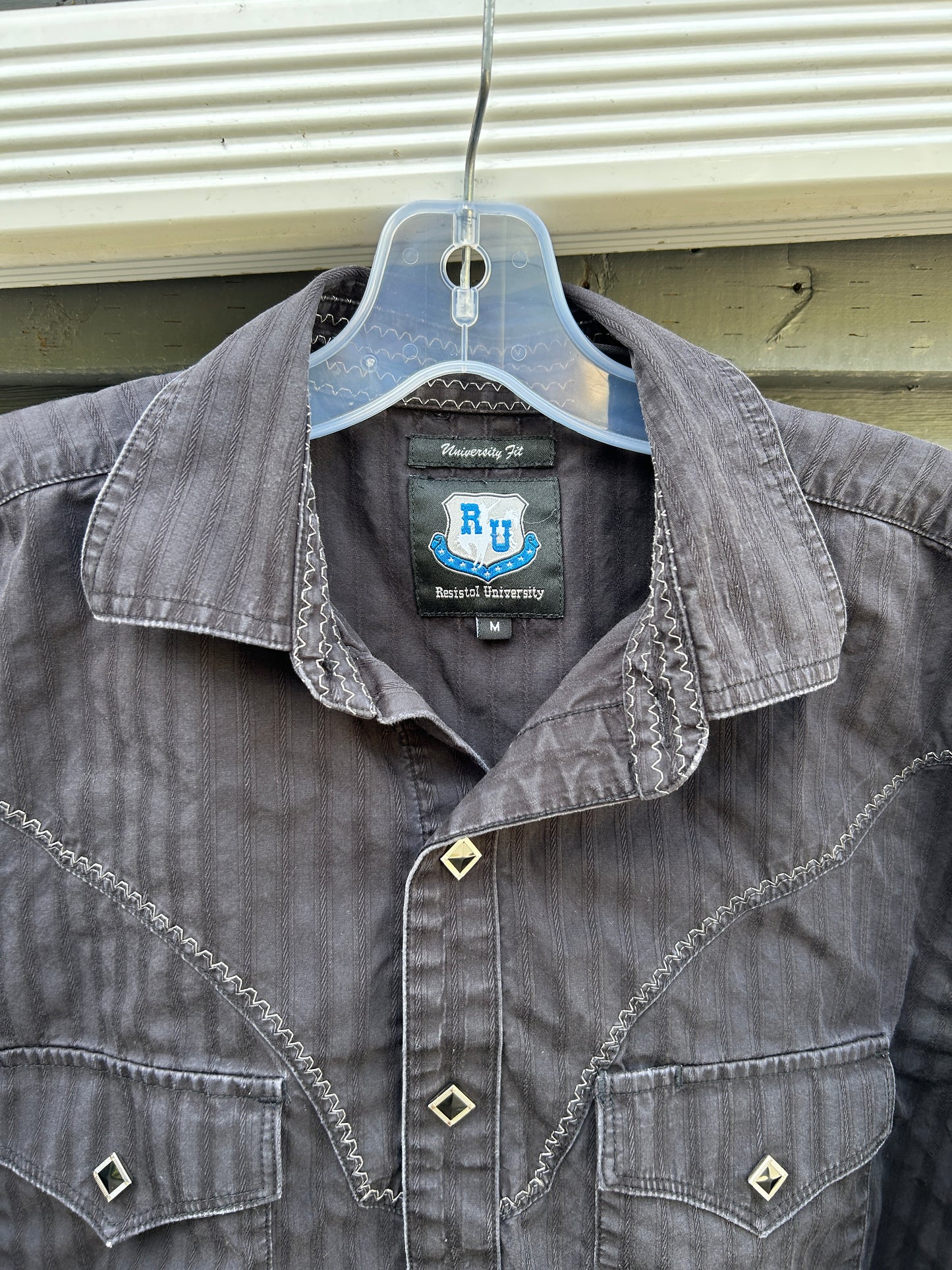 Vintage Grungey Western Button Up (L)