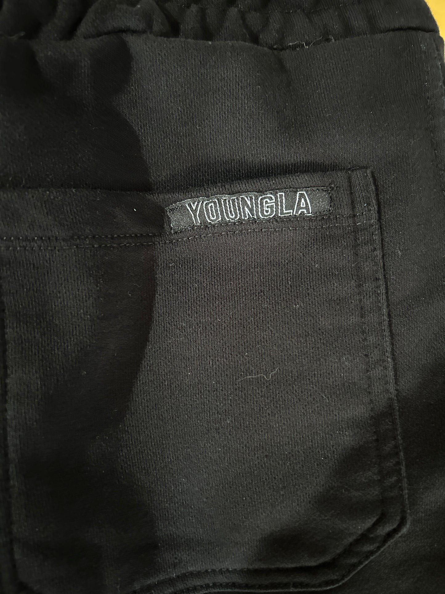 YoungLA Black 5” Inseam Sweatshorts (S)