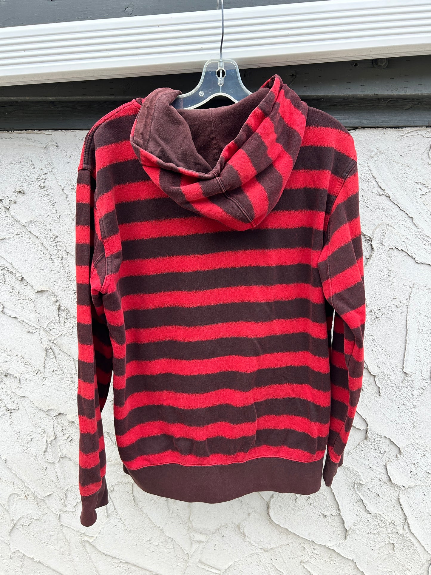 Y2K Emerica Red Striped Skate Zip Hoodie (L)