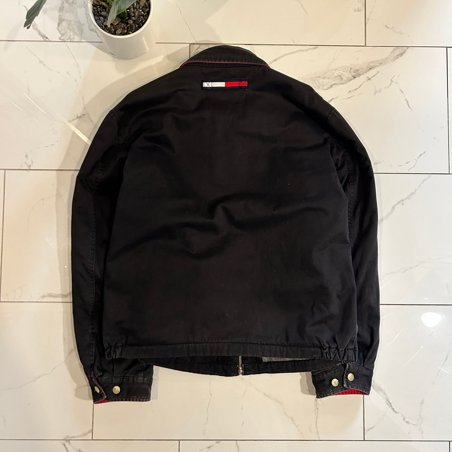 Vintage Tommy Hilfiger Bomber Style Collared Jacket (L)