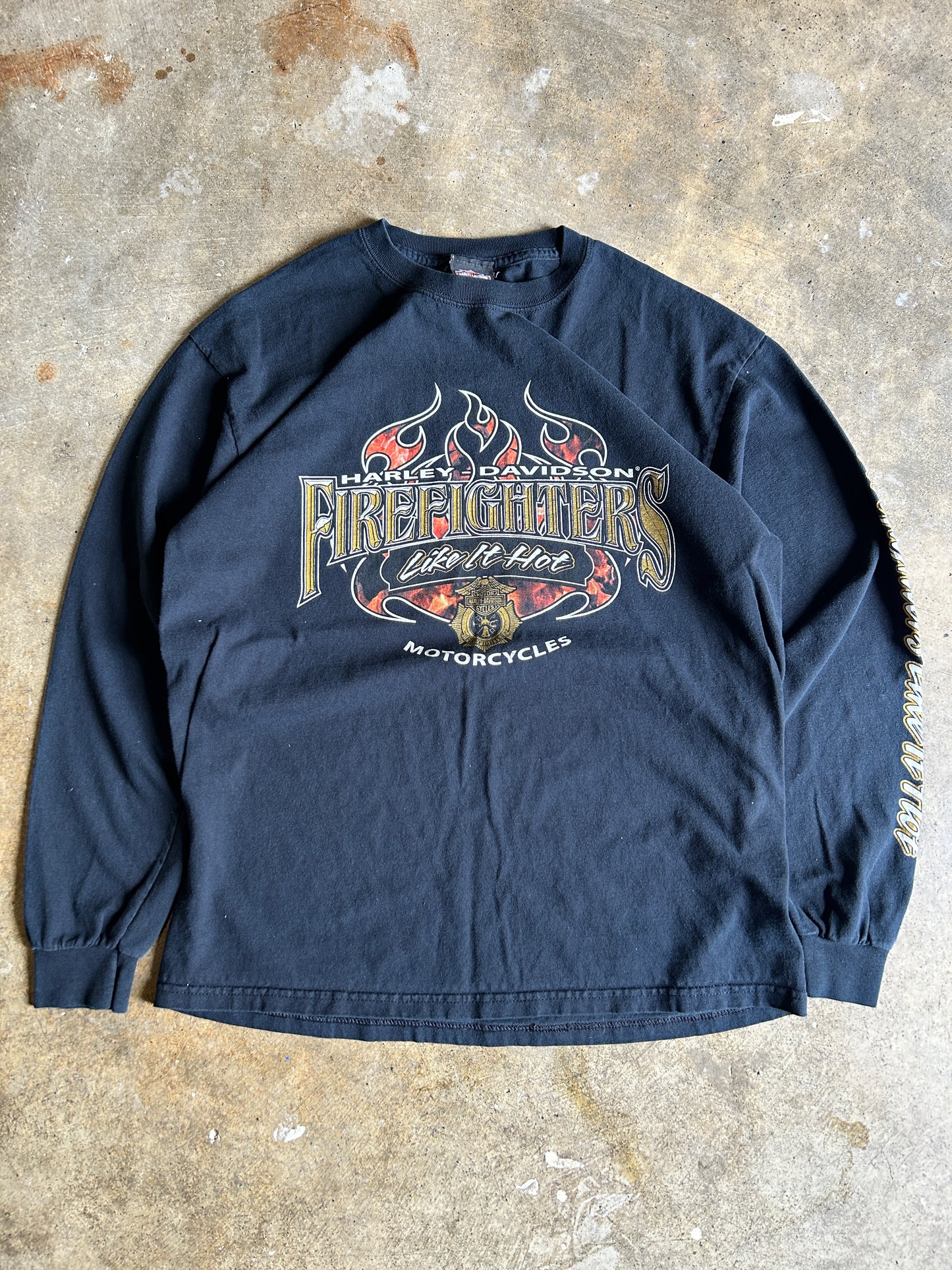 Vintage Harley Davidson Firefighters LS (L)