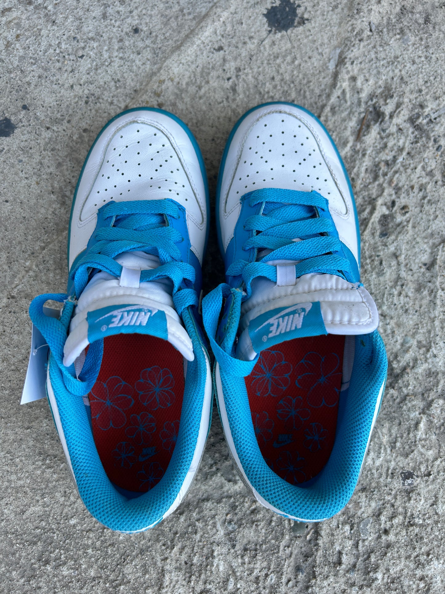Light Blue and White Dunks (7W)