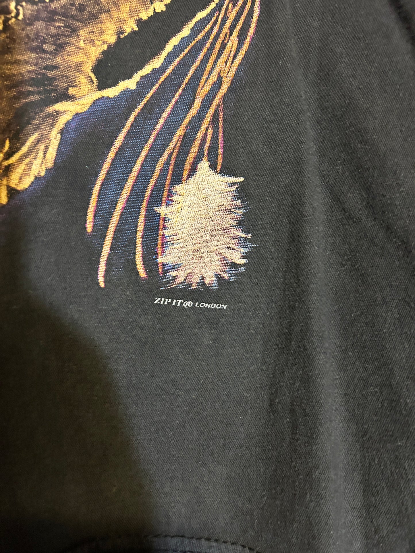 Vintage Faded Wolf Skull Tee (L)