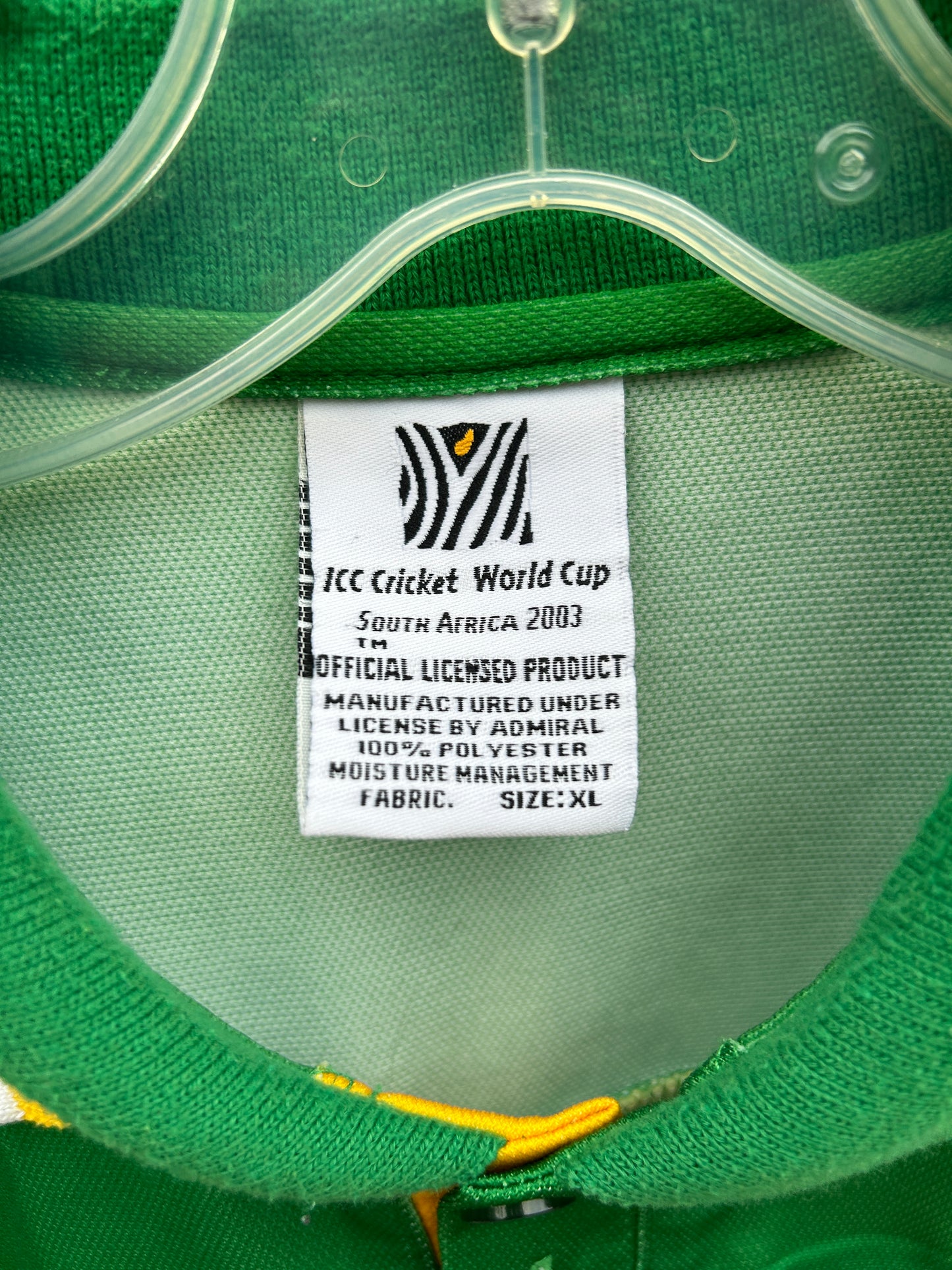 Vintage 2003 South Africa Cricket World Cup Jersey (XL)