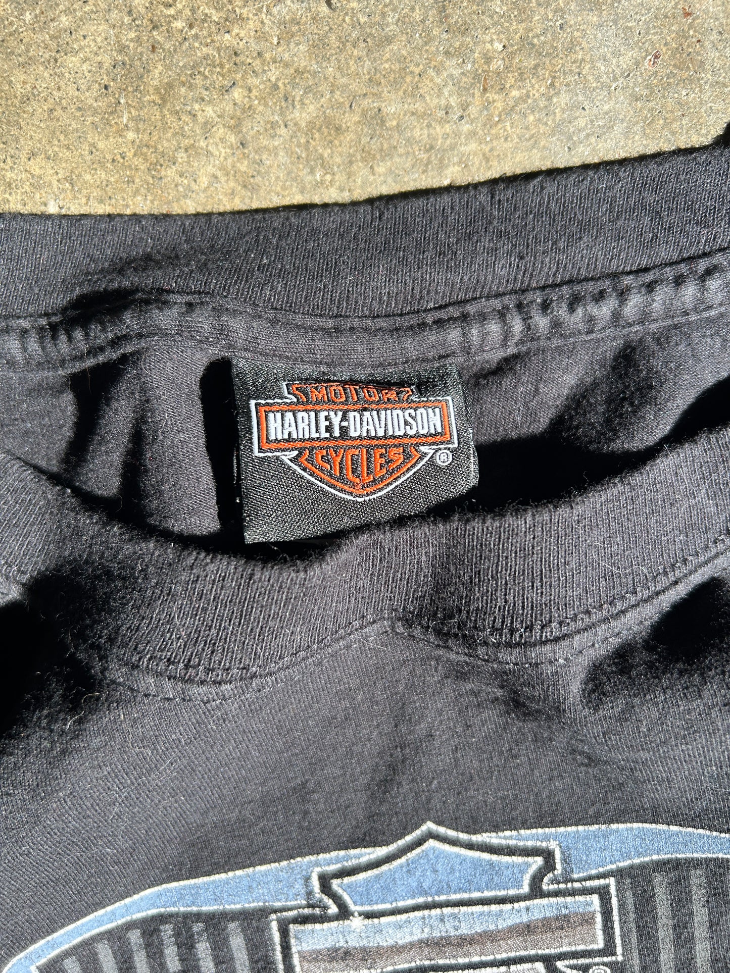 Vintage Harley Metallic Logo Tee (L)