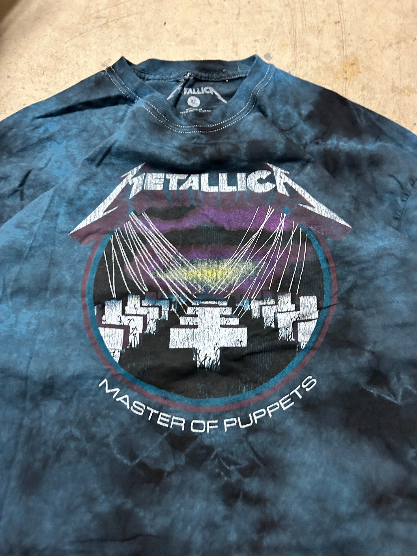 Metallica Master of Puppets Tie Dye LS Shirt (XL)