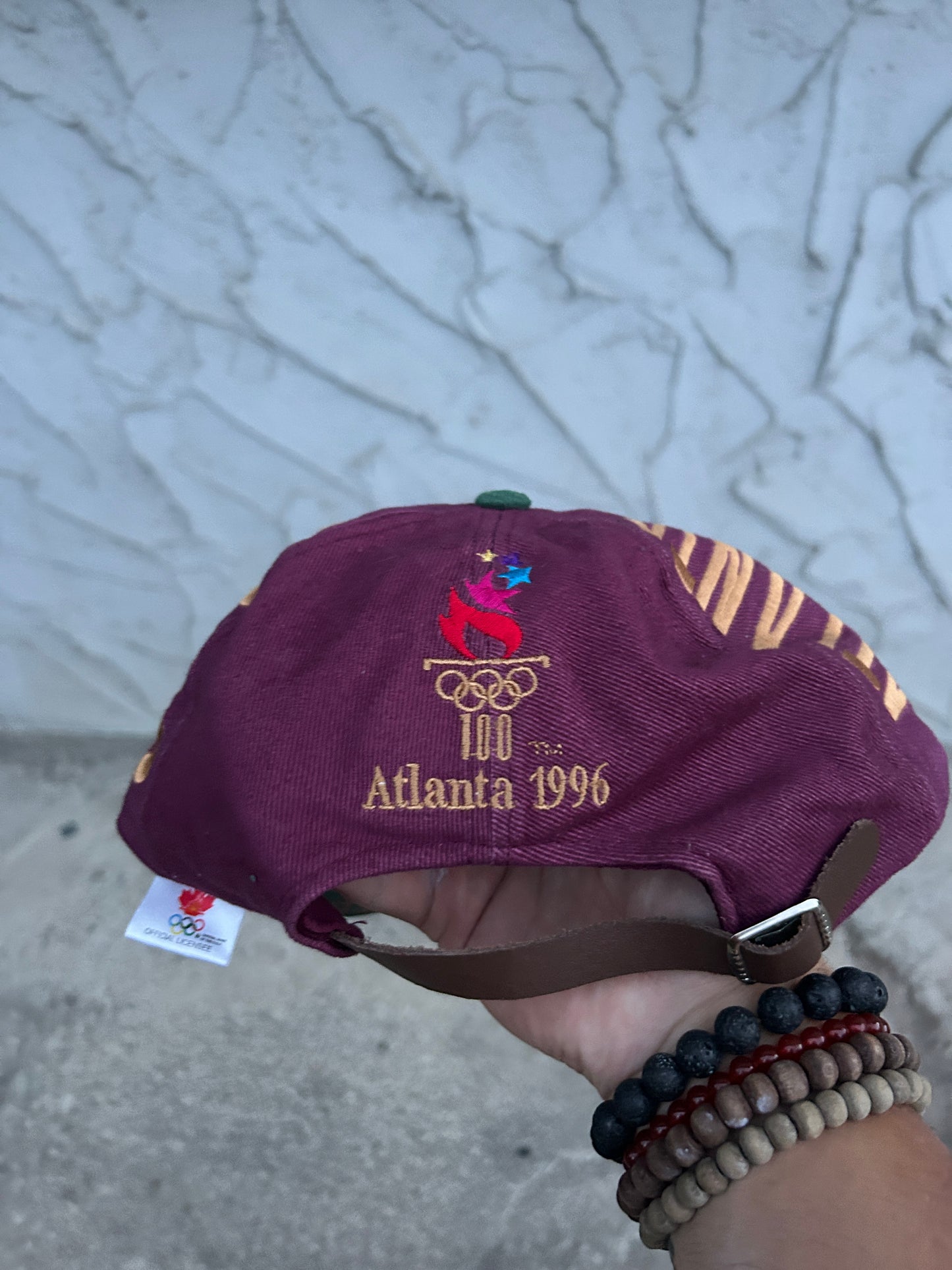 Vintage 1996 Atlanta Olympics Burgundy Hat