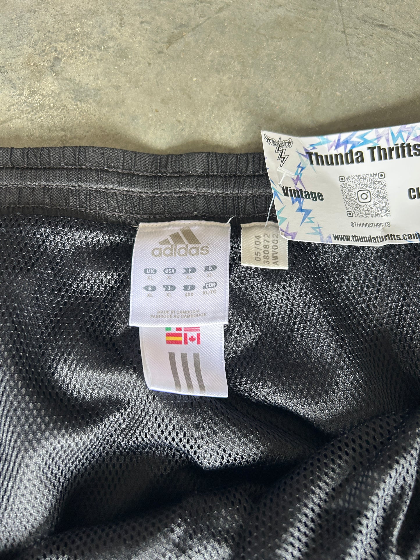 Vintage Striped Adidas Track Pants (XL)