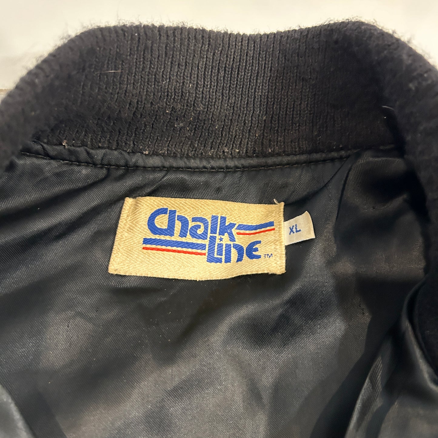 Vintage Boxy Raiders Chalk Line Varsity Jacket (XL)